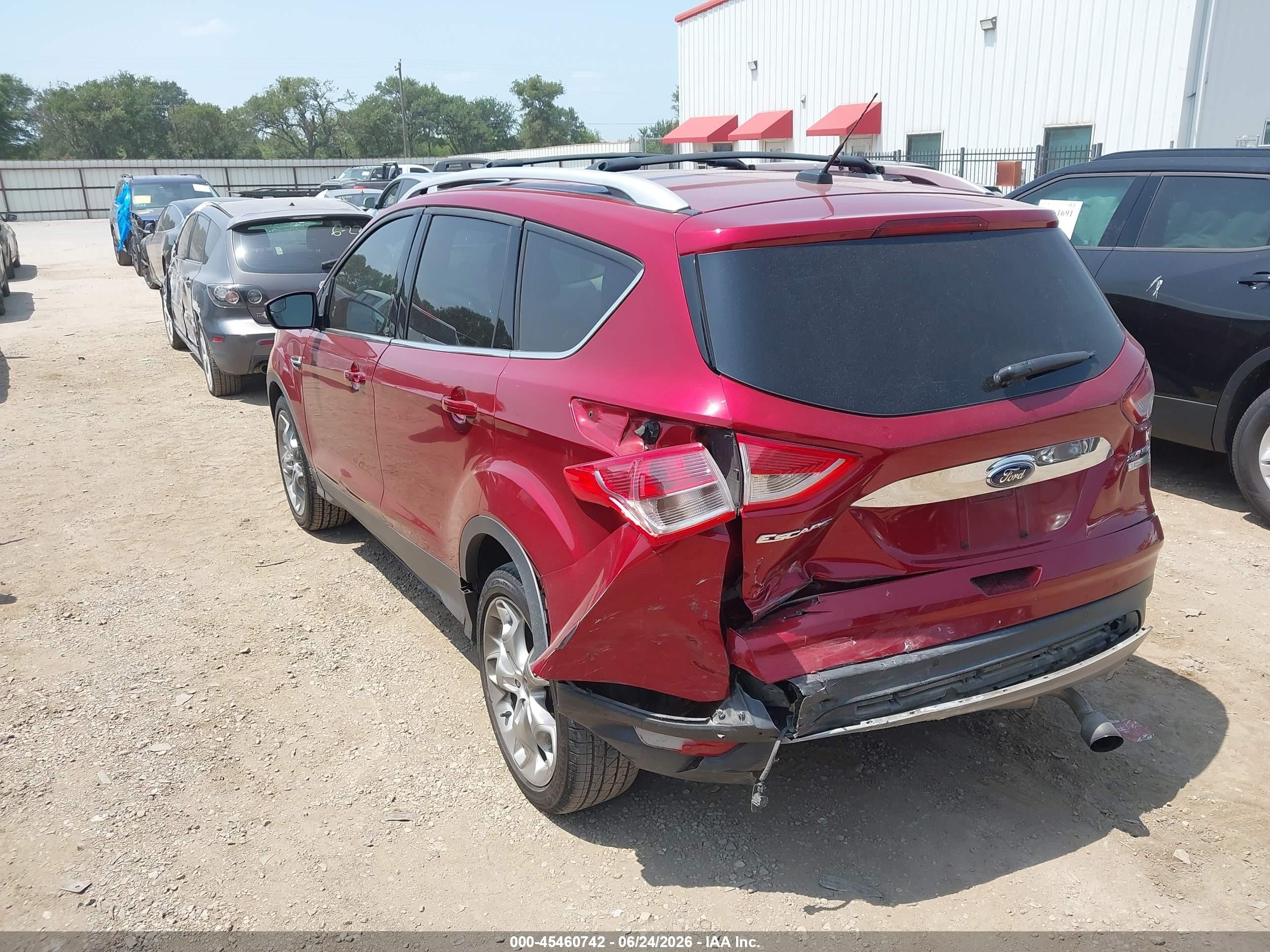 2015 Ford Escape Titanium Red vin: 1FMCU0J91FUA17093