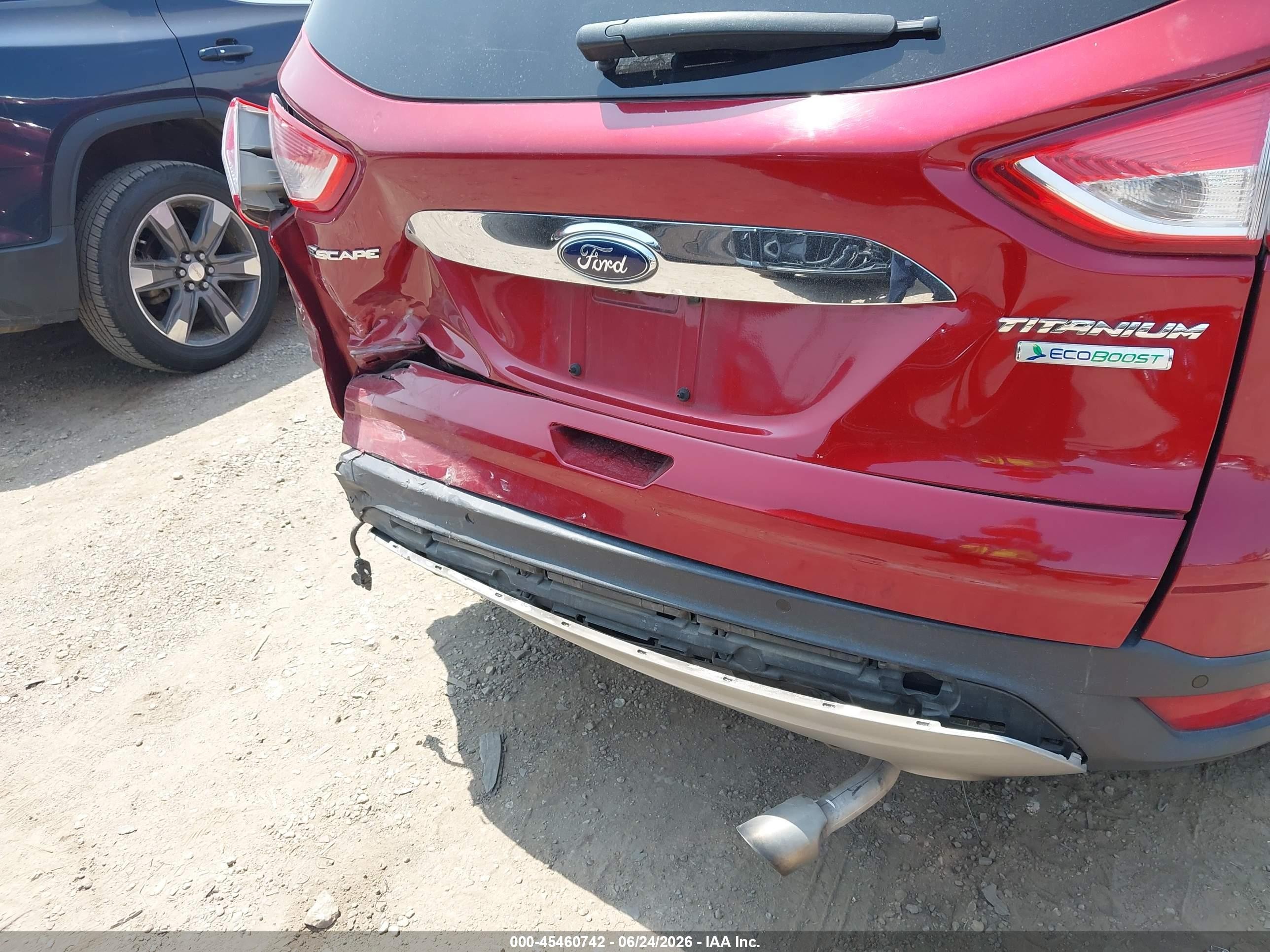 2015 Ford Escape Titanium Red vin: 1FMCU0J91FUA17093