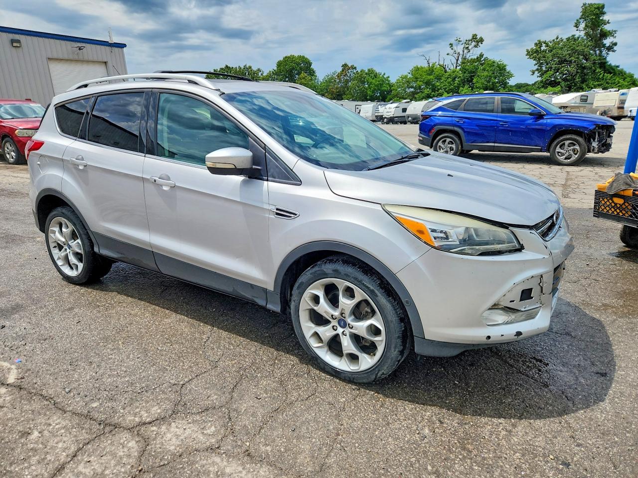 2013 Ford Escape Titanium Silver vin: 1FMCU0J92DUC14352