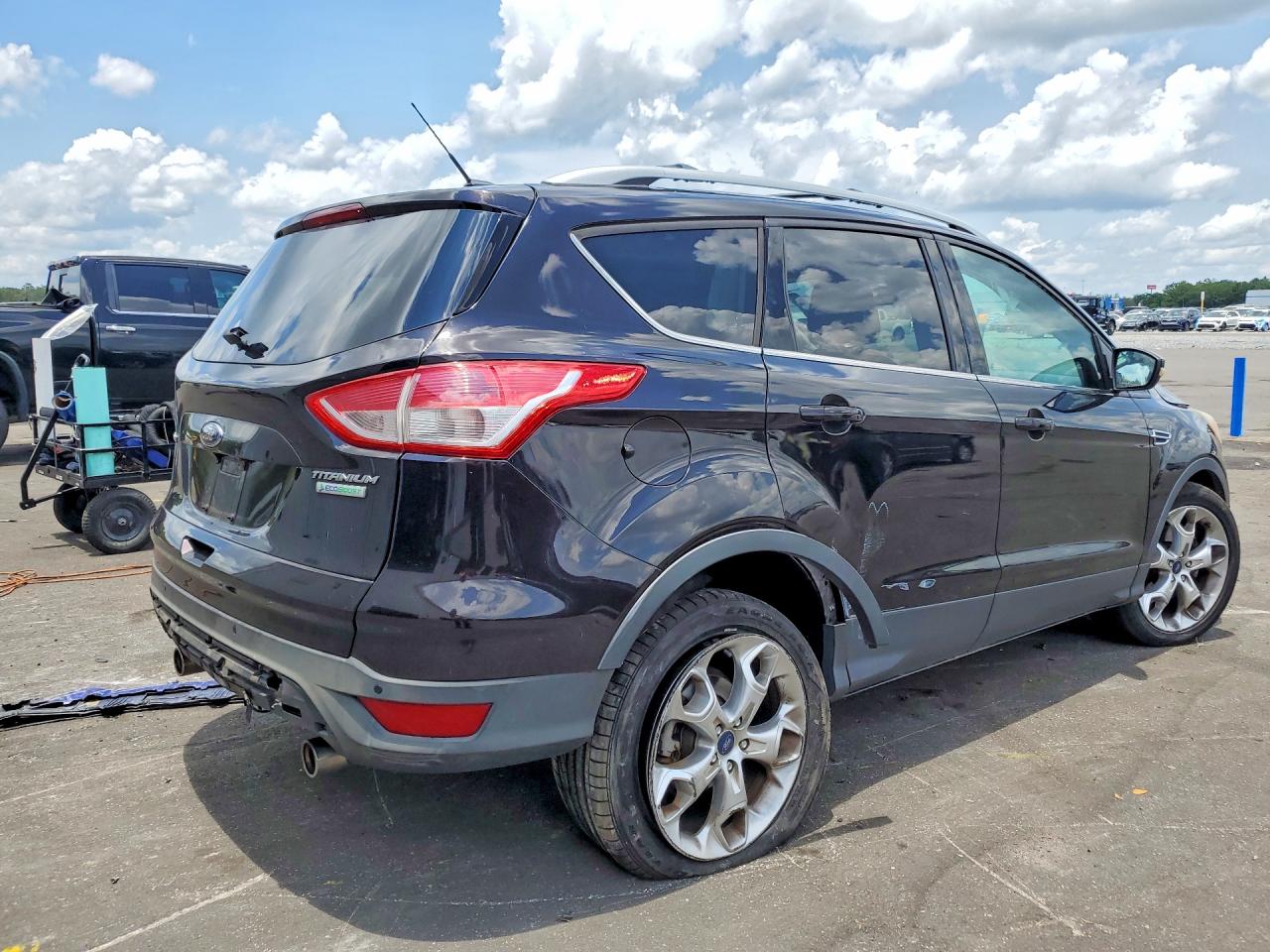 2013 Ford Escape Titanium Черный vin: 1FMCU0J92DUD22423