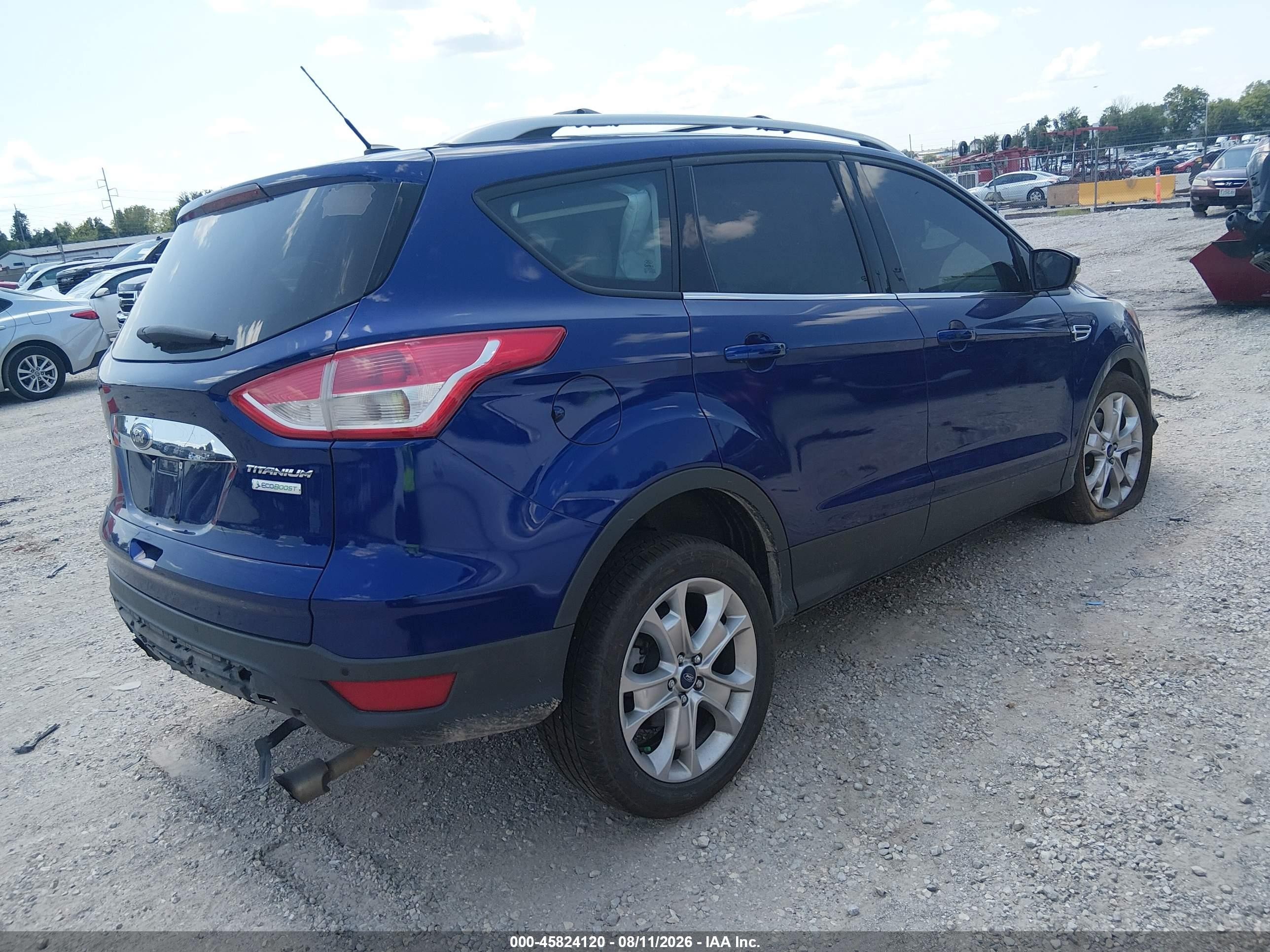 2014 Ford Escape Titanium Blue vin: 1FMCU0J92EUB55272