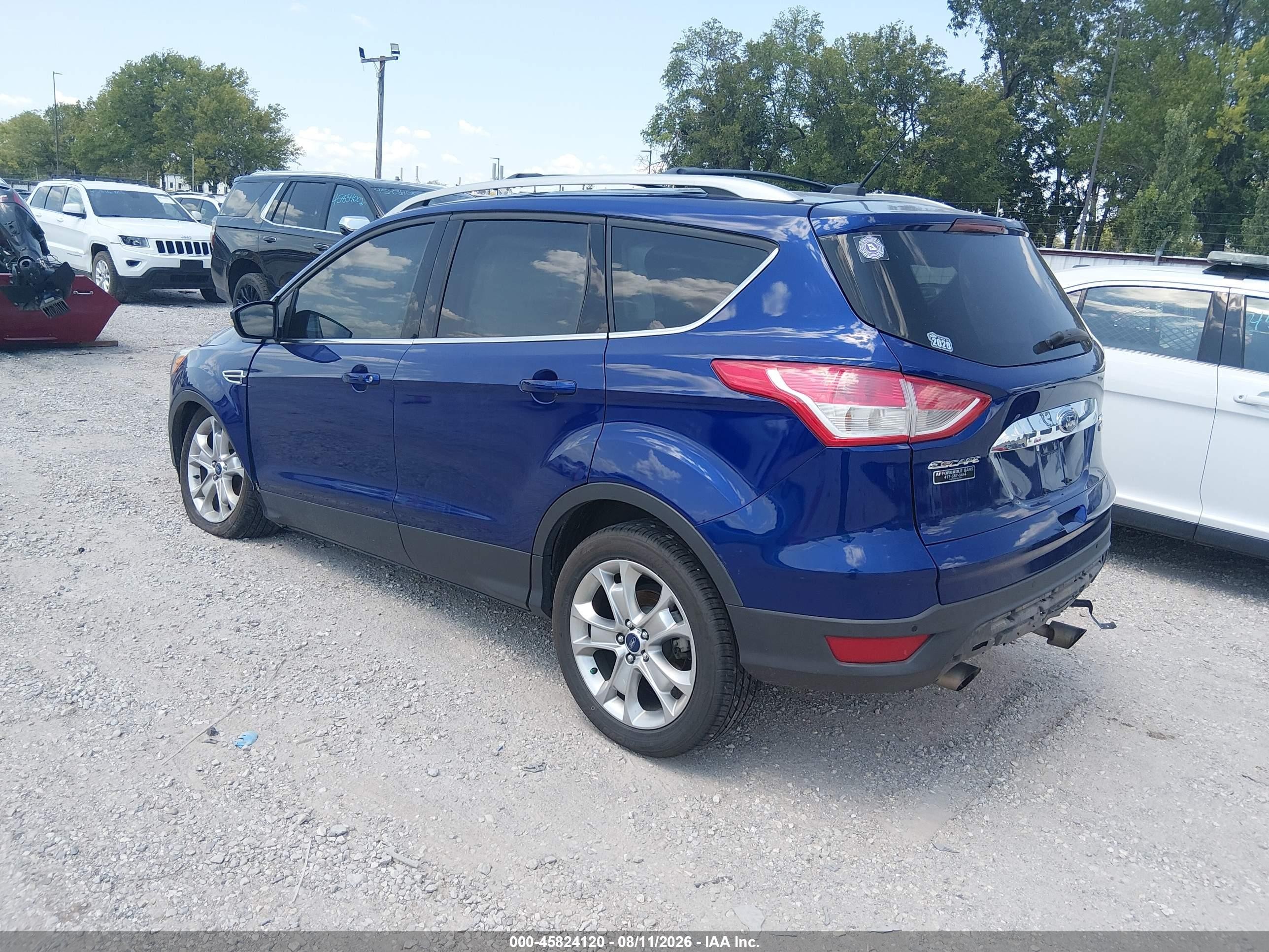 2014 Ford Escape Titanium Blue vin: 1FMCU0J92EUB55272