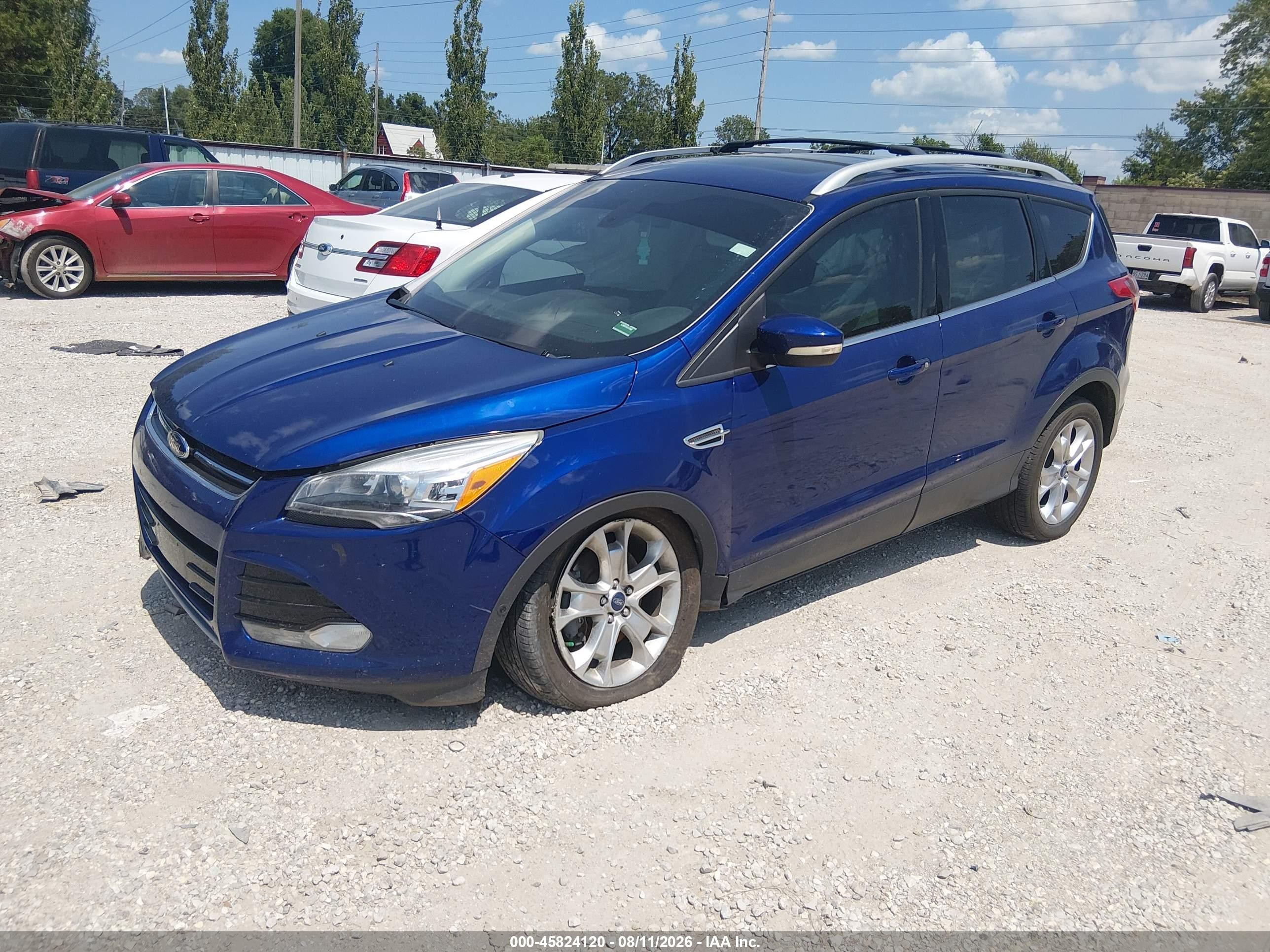 2014 Ford Escape Titanium Blue vin: 1FMCU0J92EUB55272
