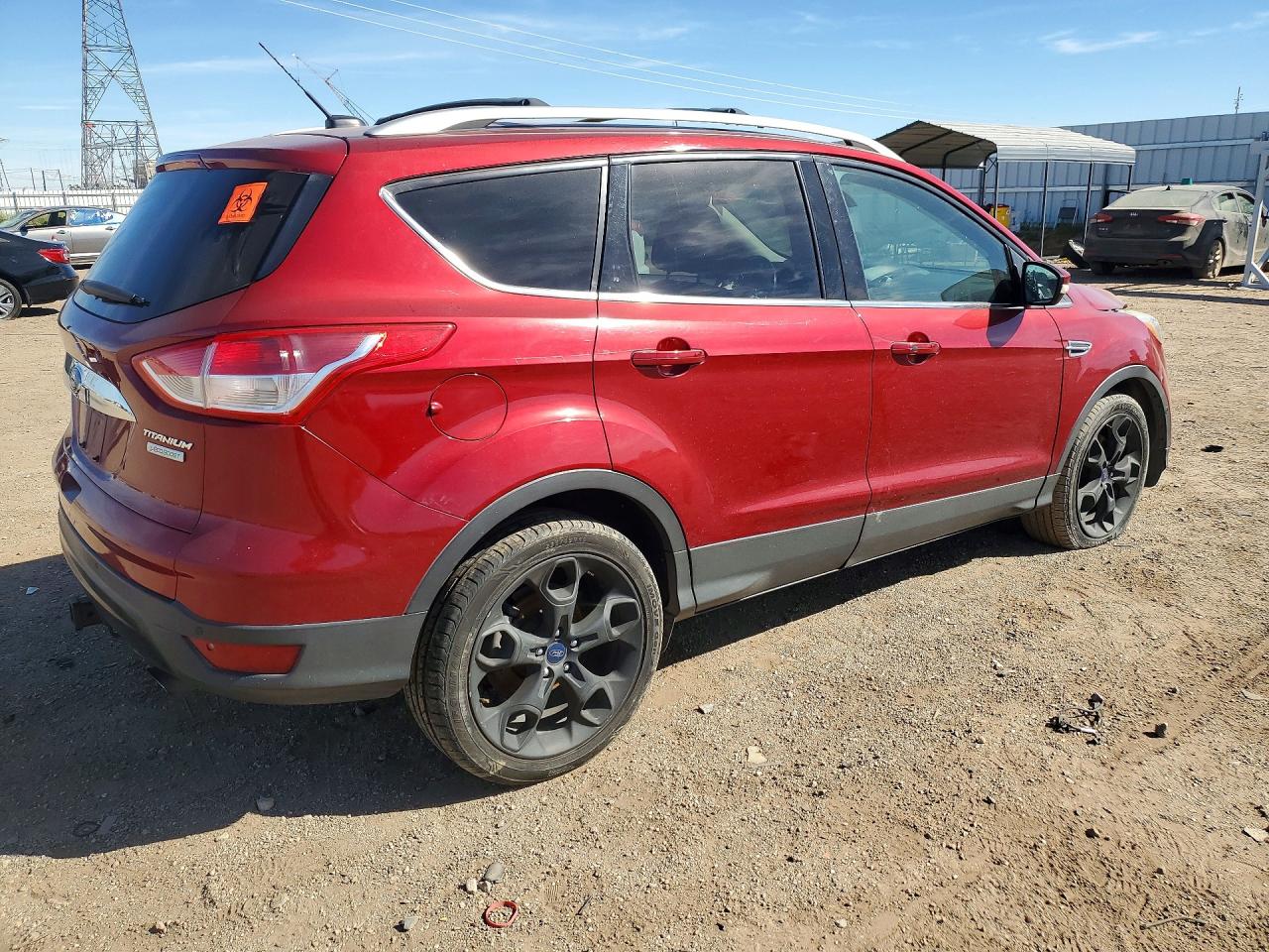 2014 Ford Escape Titanium Red vin: 1FMCU0J92EUD87838