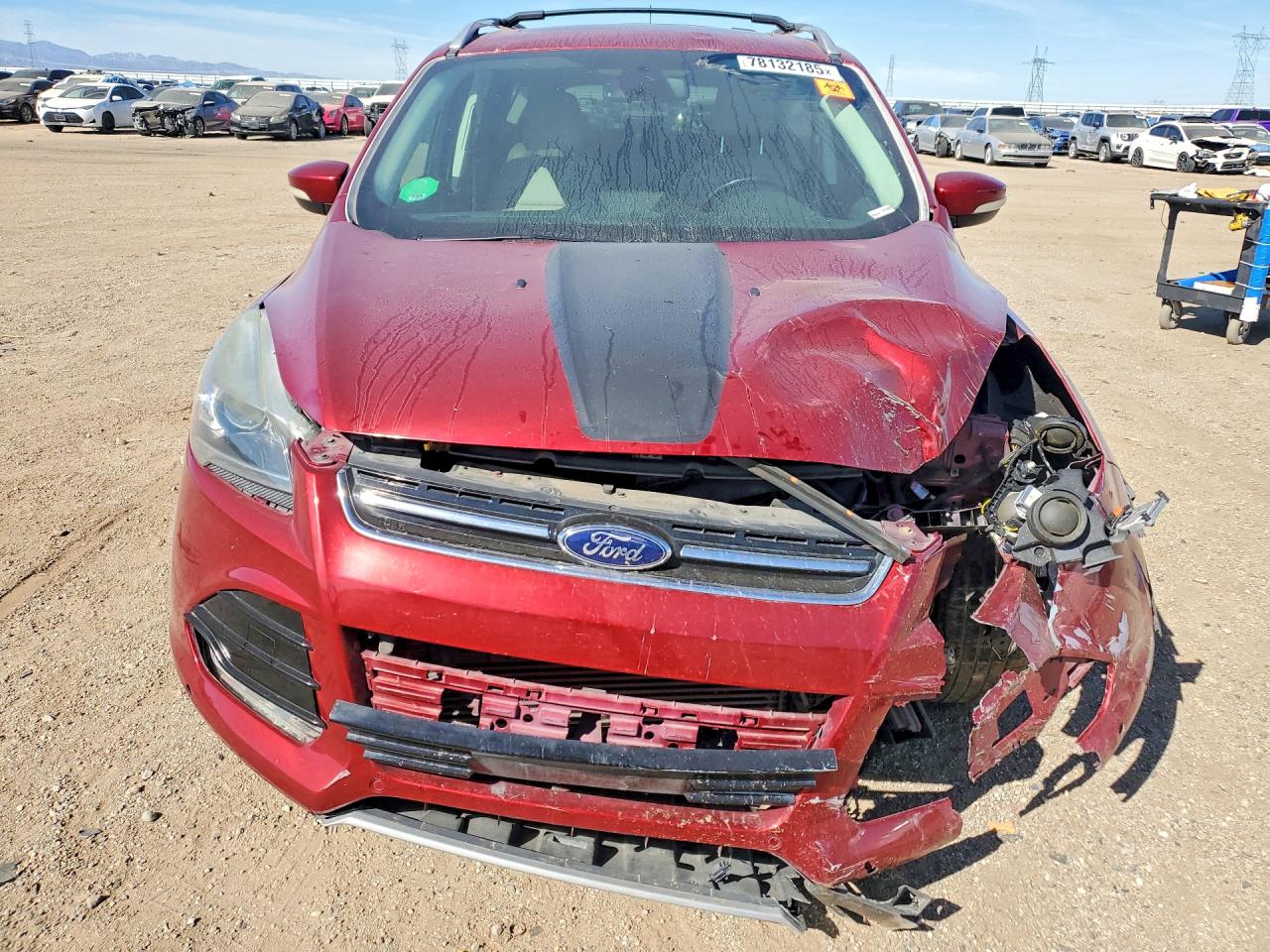 2014 Ford Escape Titanium Red vin: 1FMCU0J92EUD87838