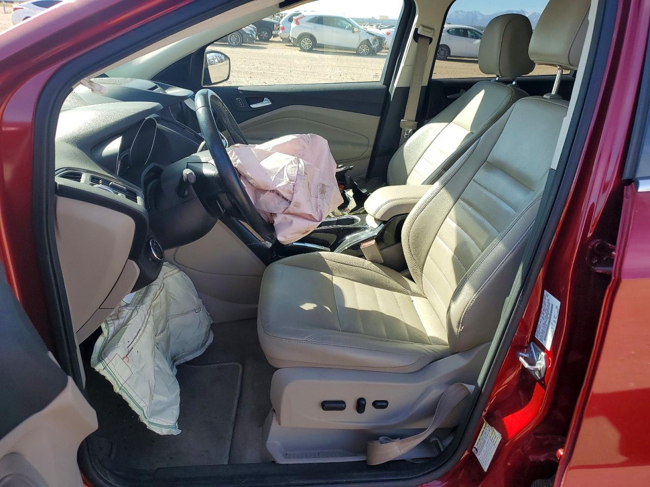 2014 Ford Escape Titanium Red vin: 1FMCU0J92EUD87838