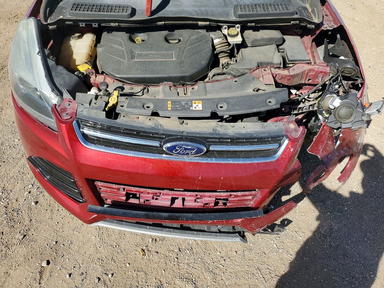2014 Ford Escape Titanium Red vin: 1FMCU0J92EUD87838