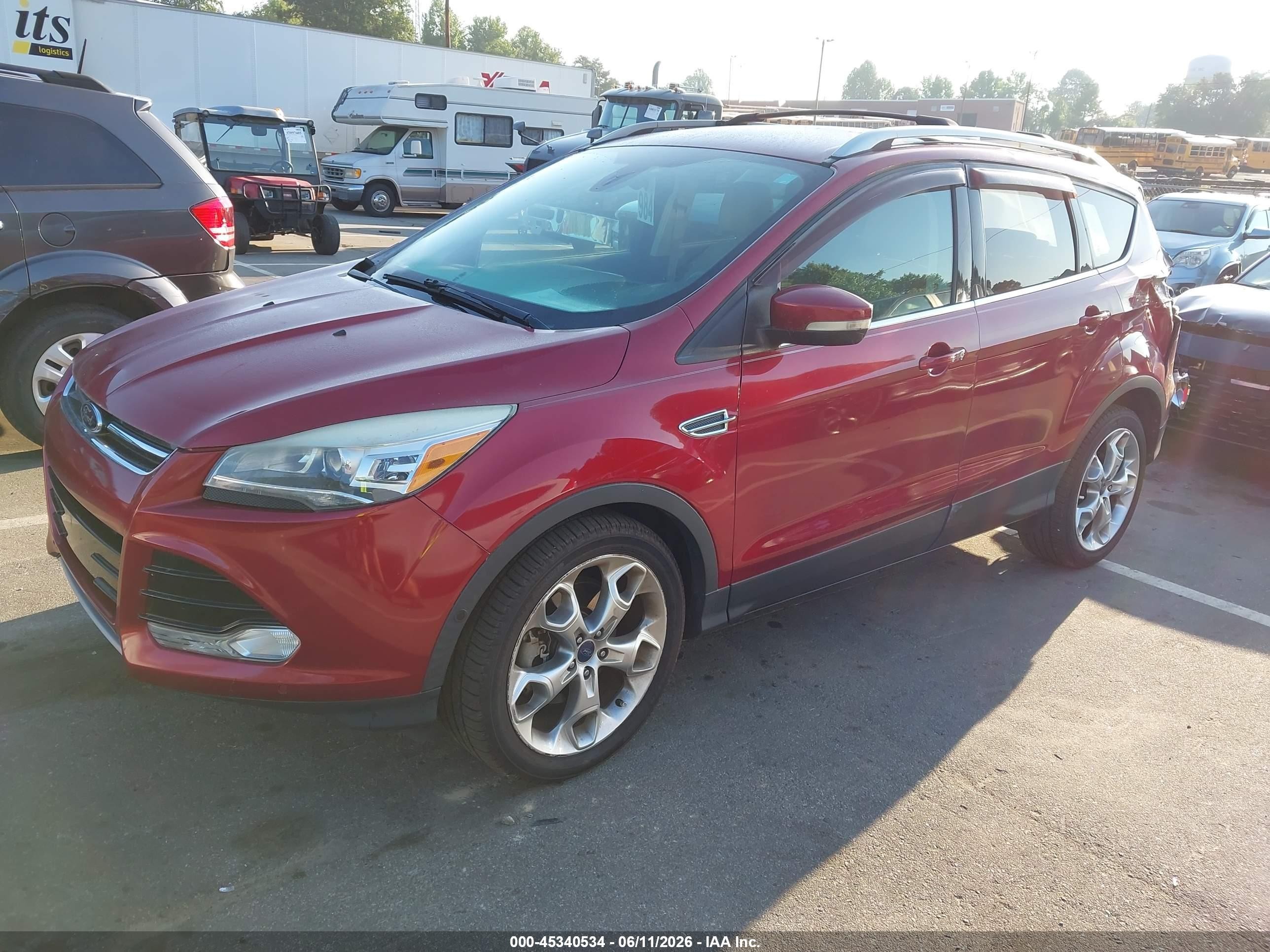 2015 Ford Escape Titanium Red vin: 1FMCU0J92FUA98797