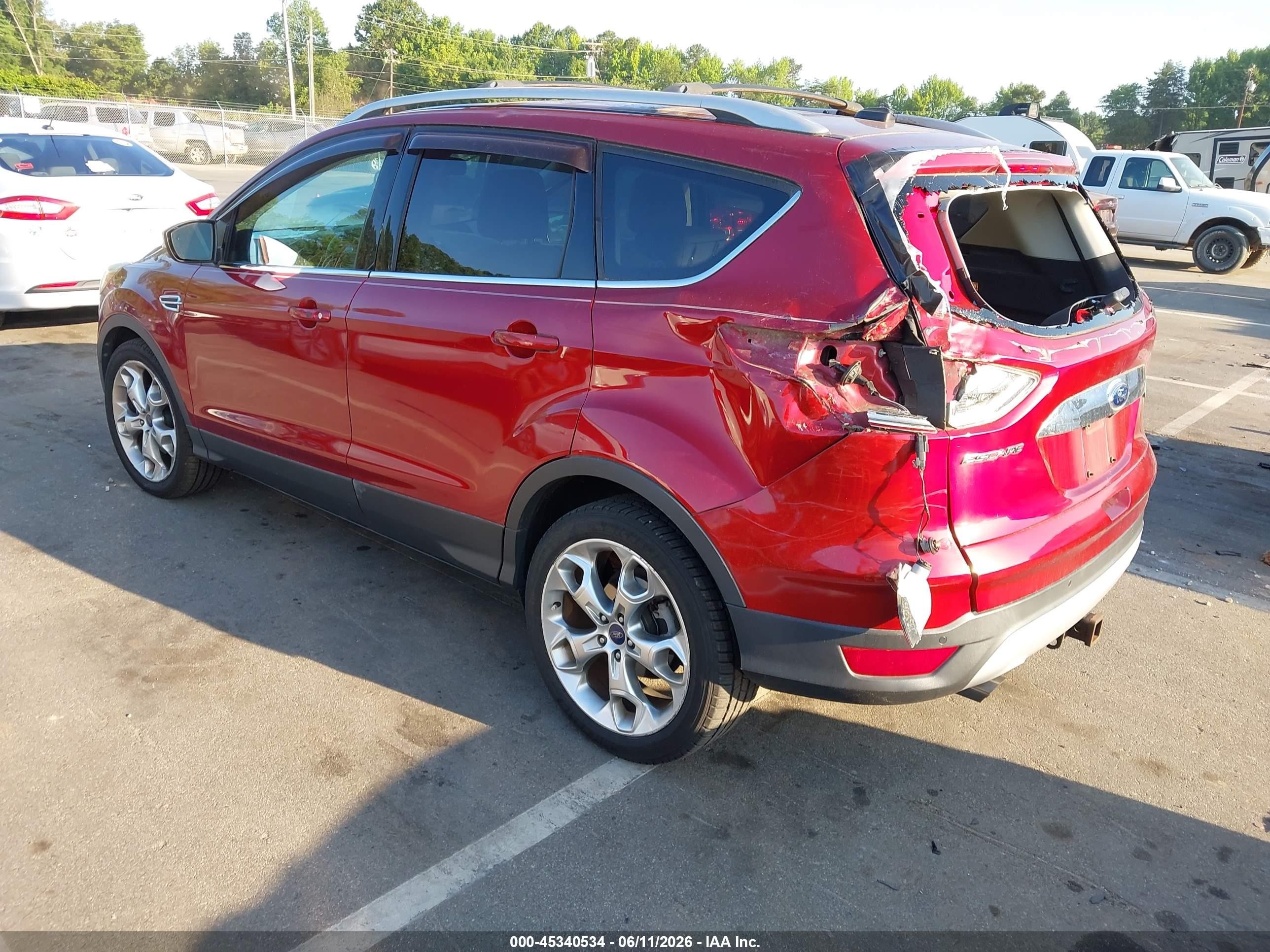 2015 Ford Escape Titanium Red vin: 1FMCU0J92FUA98797
