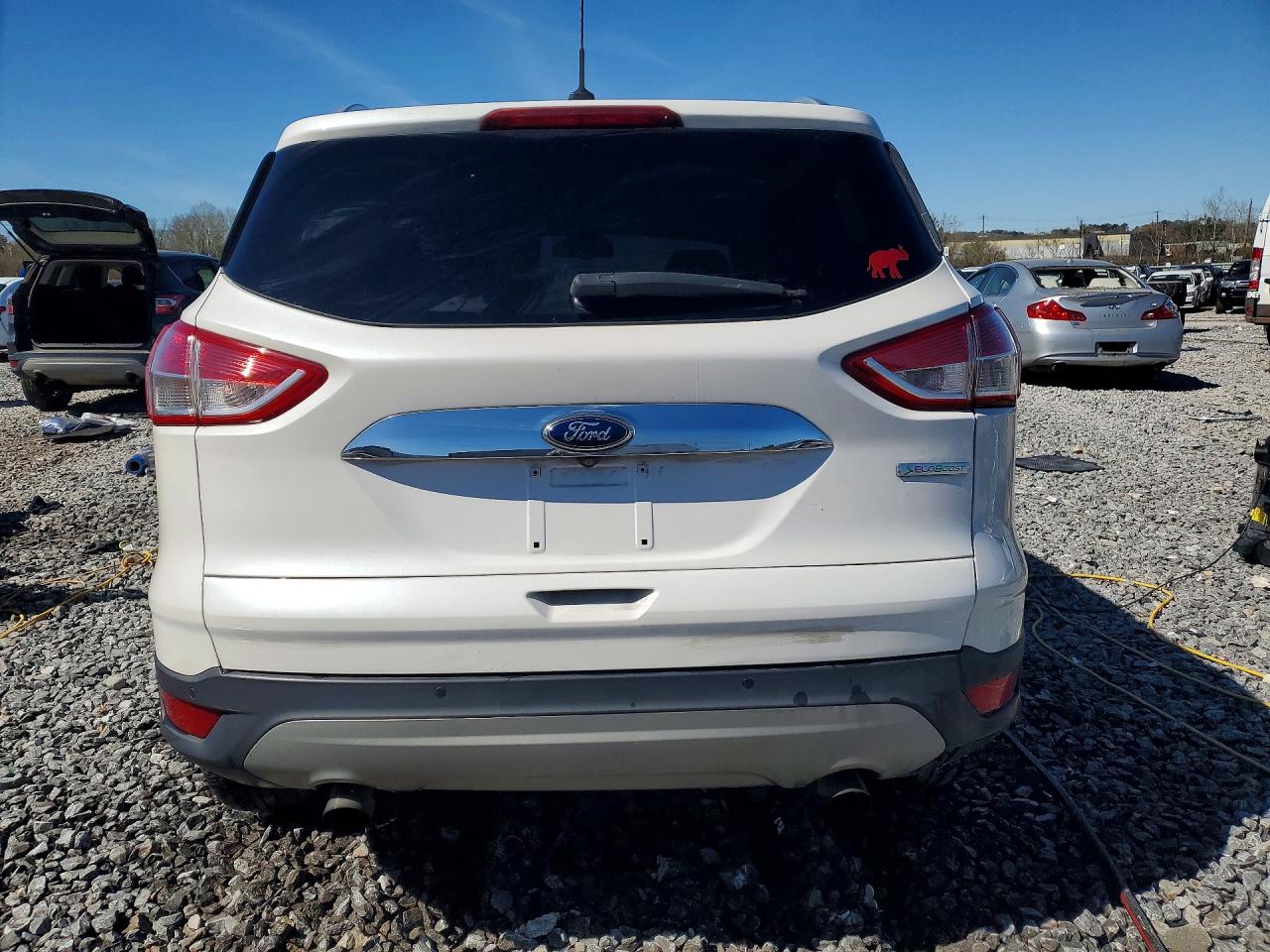 2015 Ford Escape Titanium White vin: 1FMCU0J92FUB15968