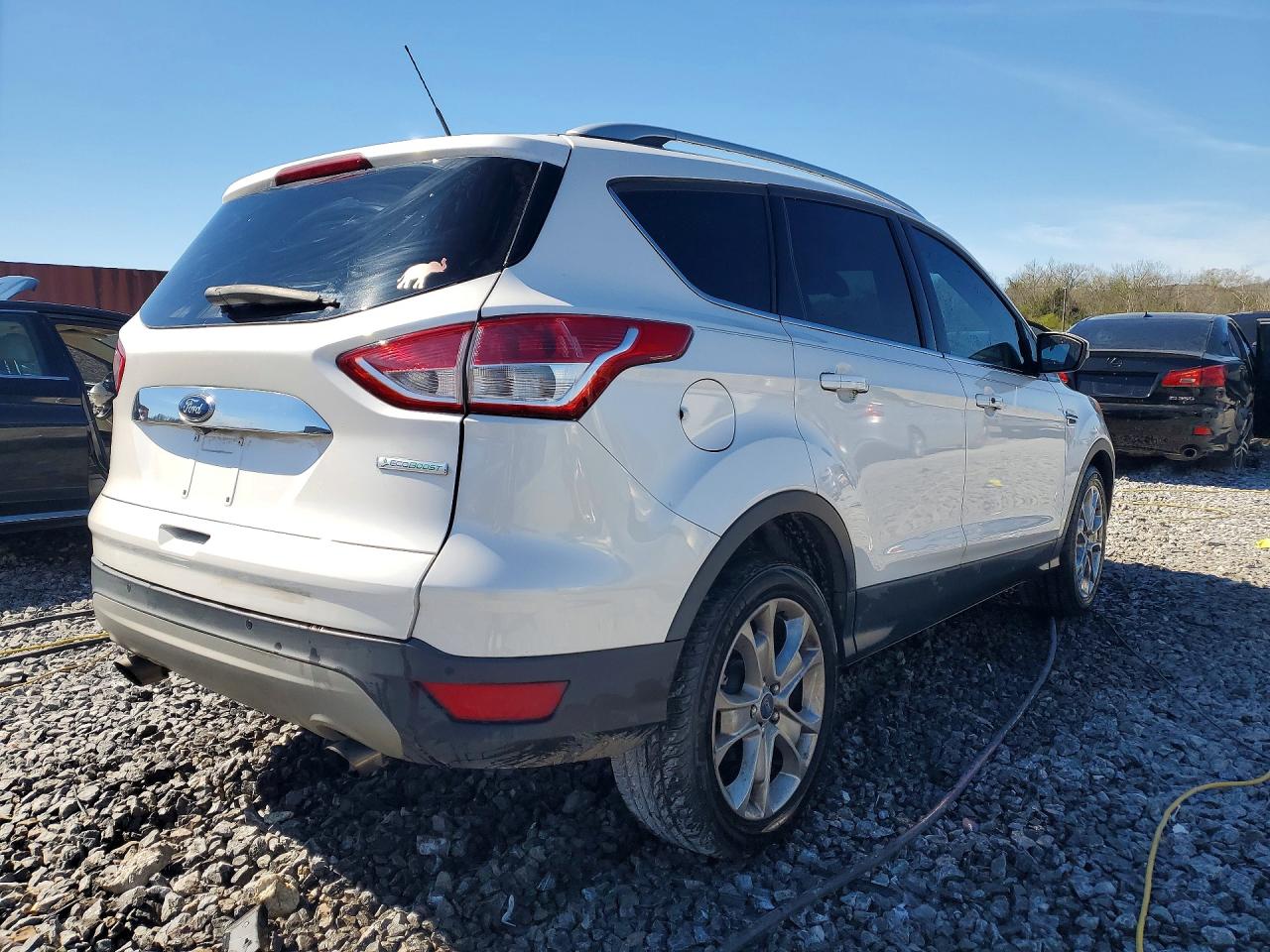 2015 Ford Escape Titanium White vin: 1FMCU0J92FUB15968