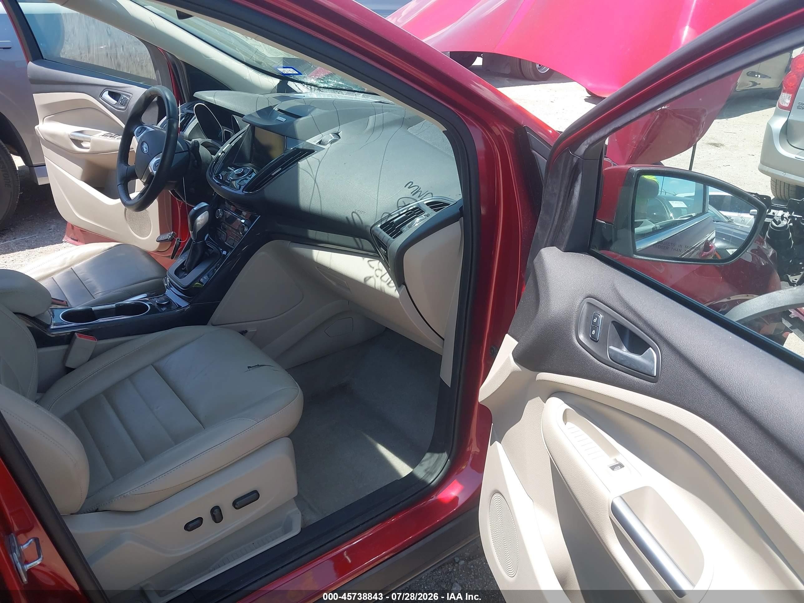 2015 Ford Escape Titanium Red vin: 1FMCU0J92FUC26326