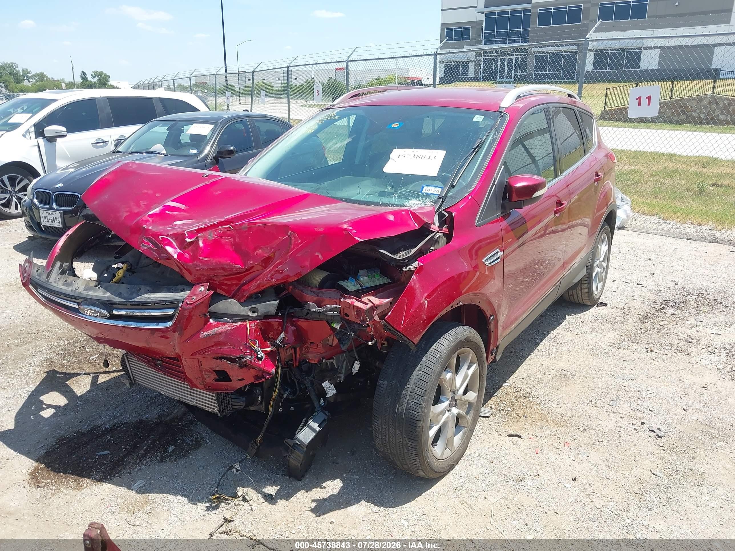 2015 Ford Escape Titanium Red vin: 1FMCU0J92FUC26326