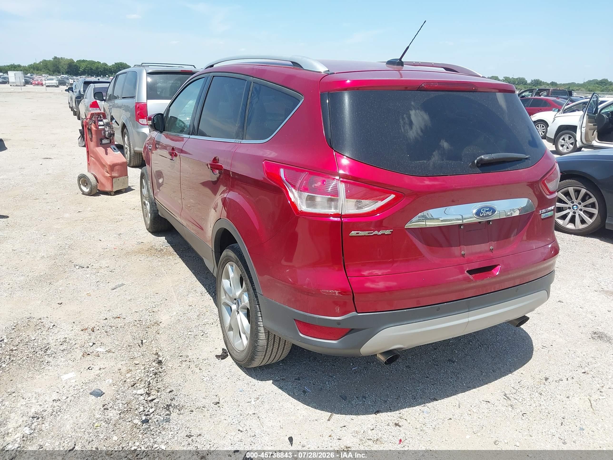 2015 Ford Escape Titanium Red vin: 1FMCU0J92FUC26326