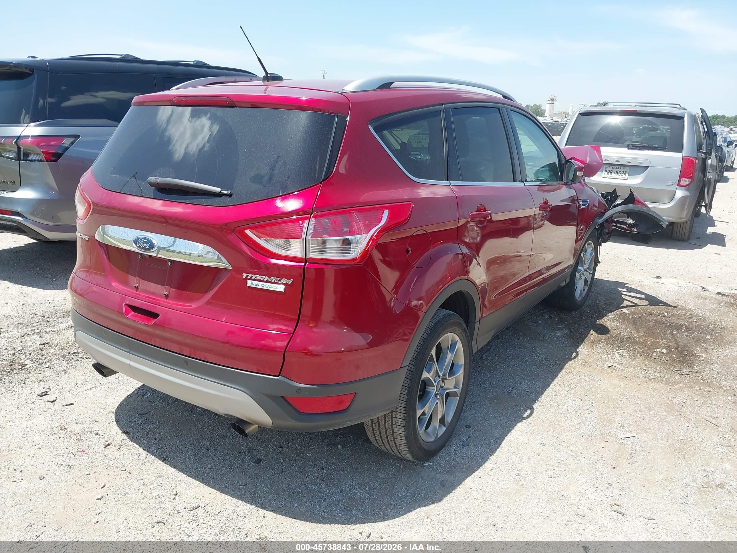 2015 Ford Escape Titanium Red vin: 1FMCU0J92FUC26326