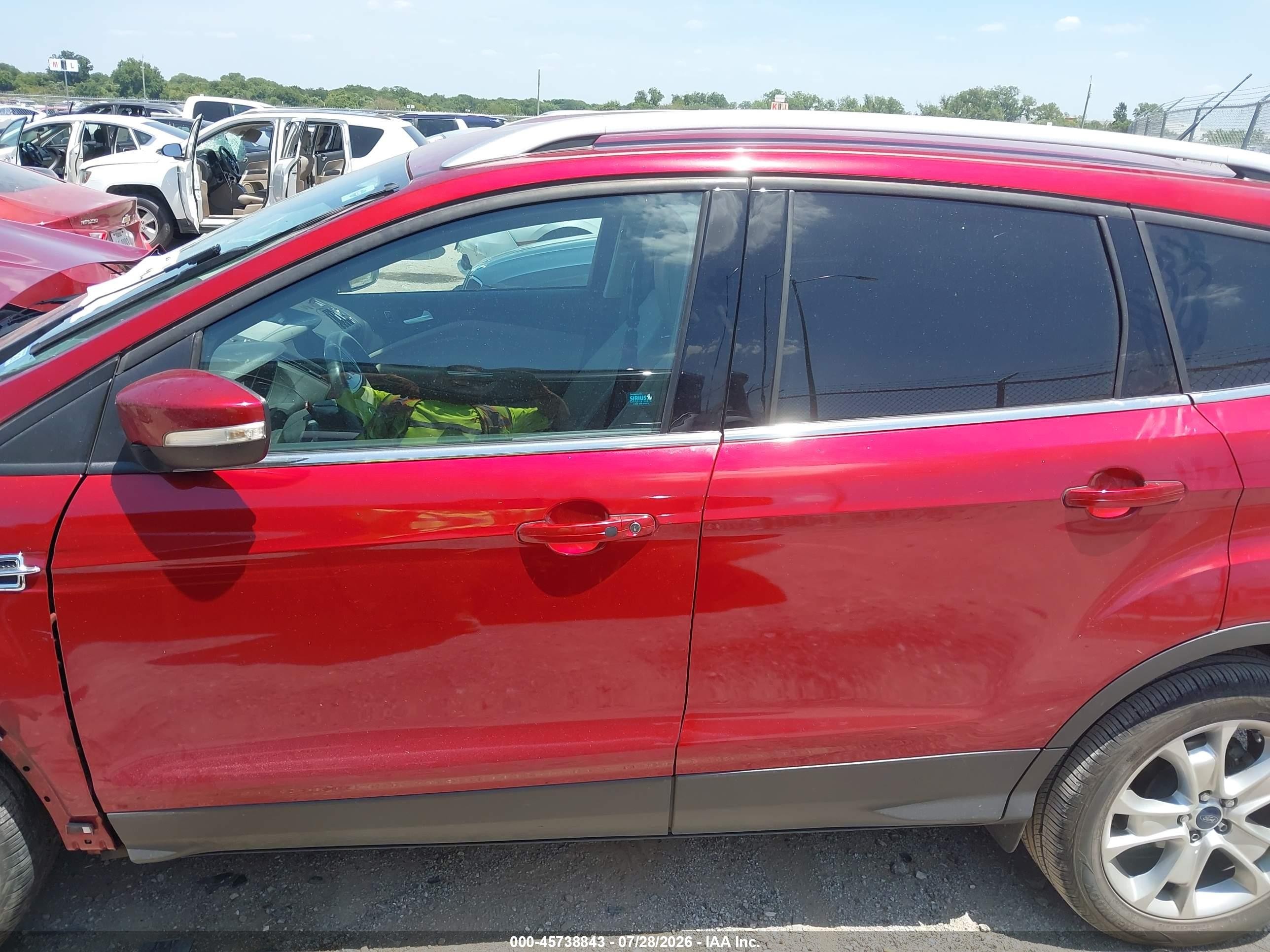 2015 Ford Escape Titanium Red vin: 1FMCU0J92FUC26326