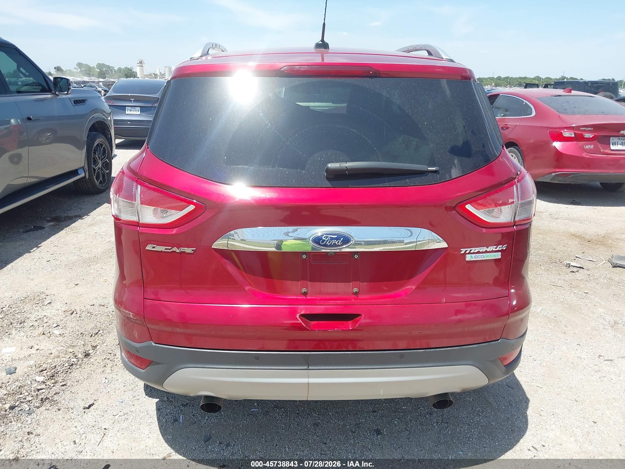2015 Ford Escape Titanium Red vin: 1FMCU0J92FUC26326