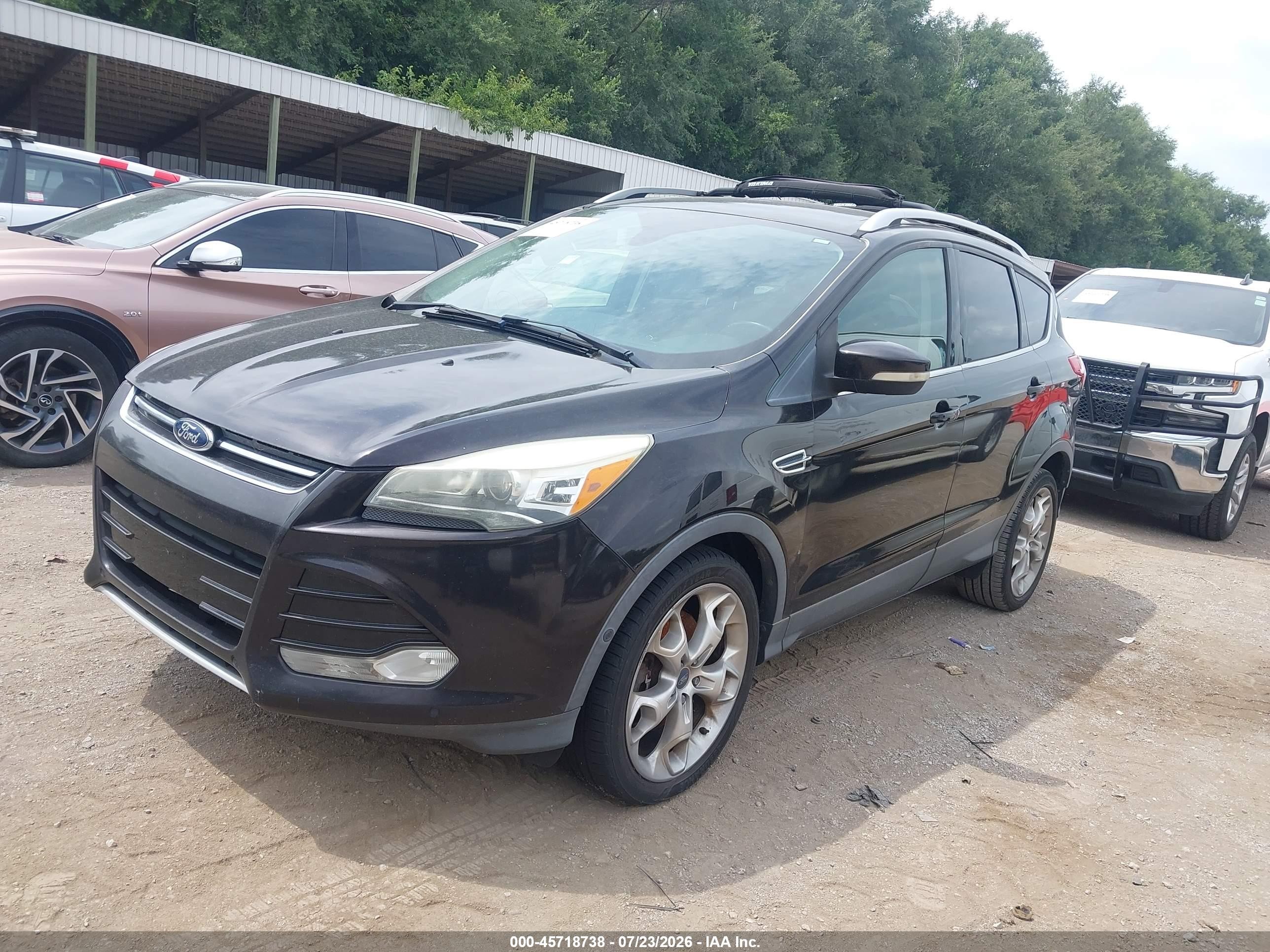 2013 Ford Escape Titanium Black vin: 1FMCU0J93DUA56667