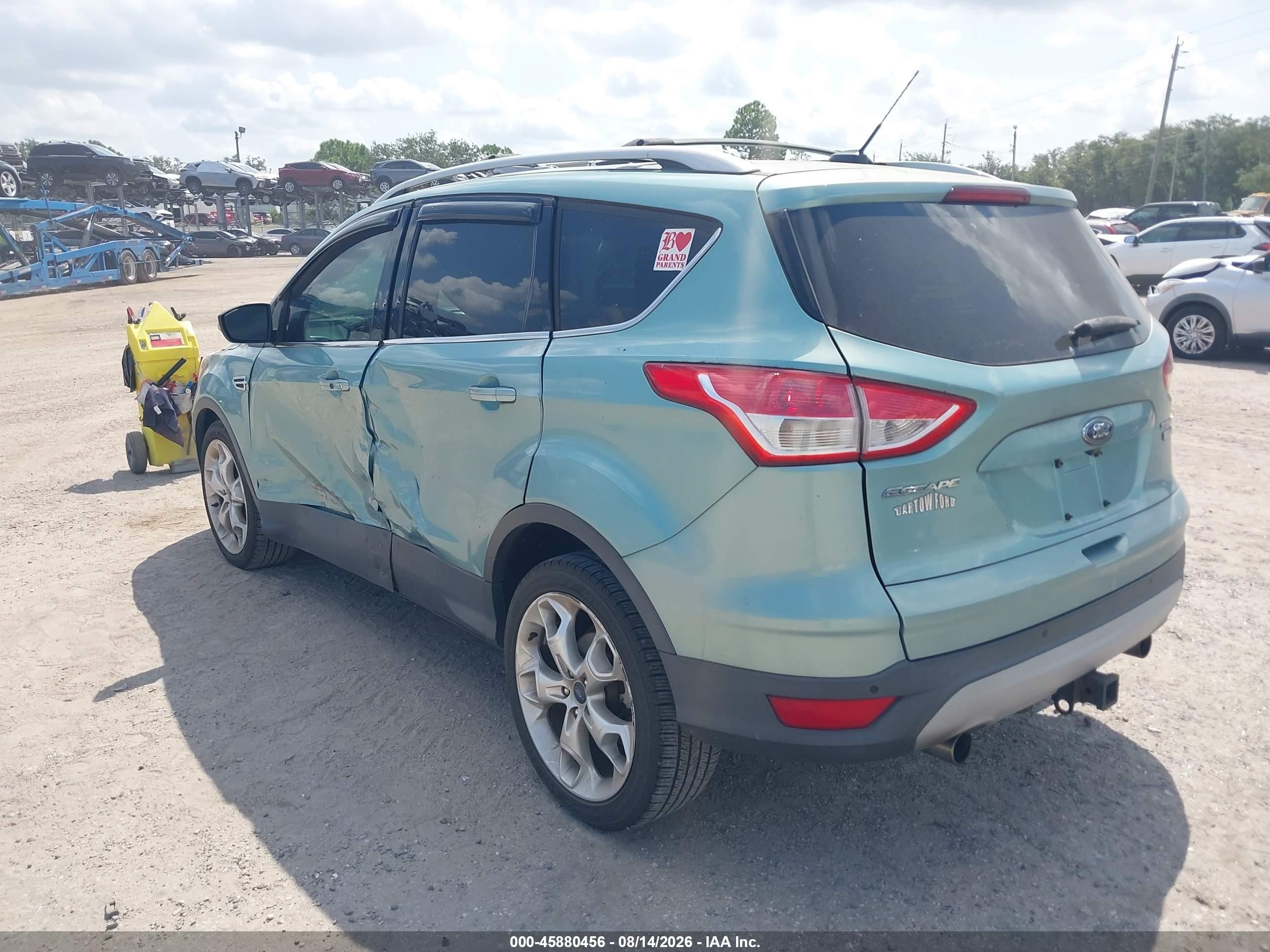 2013 Ford Escape Titanium Green vin: 1FMCU0J93DUC09144