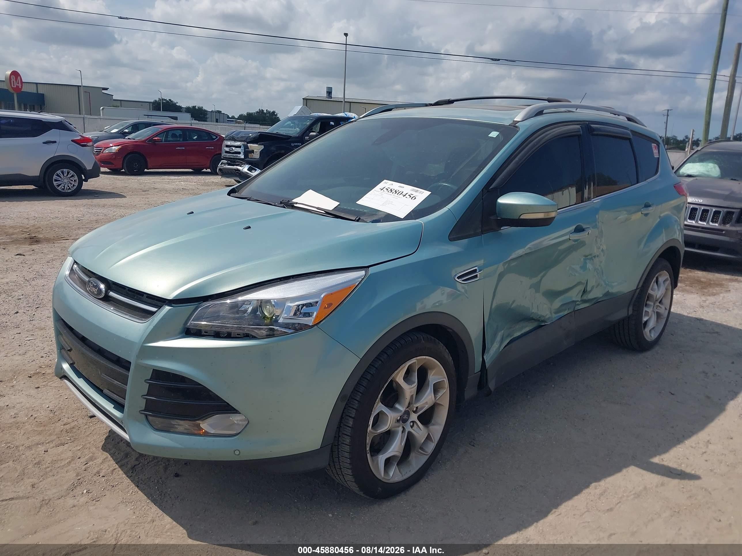 2013 Ford Escape Titanium Green vin: 1FMCU0J93DUC09144