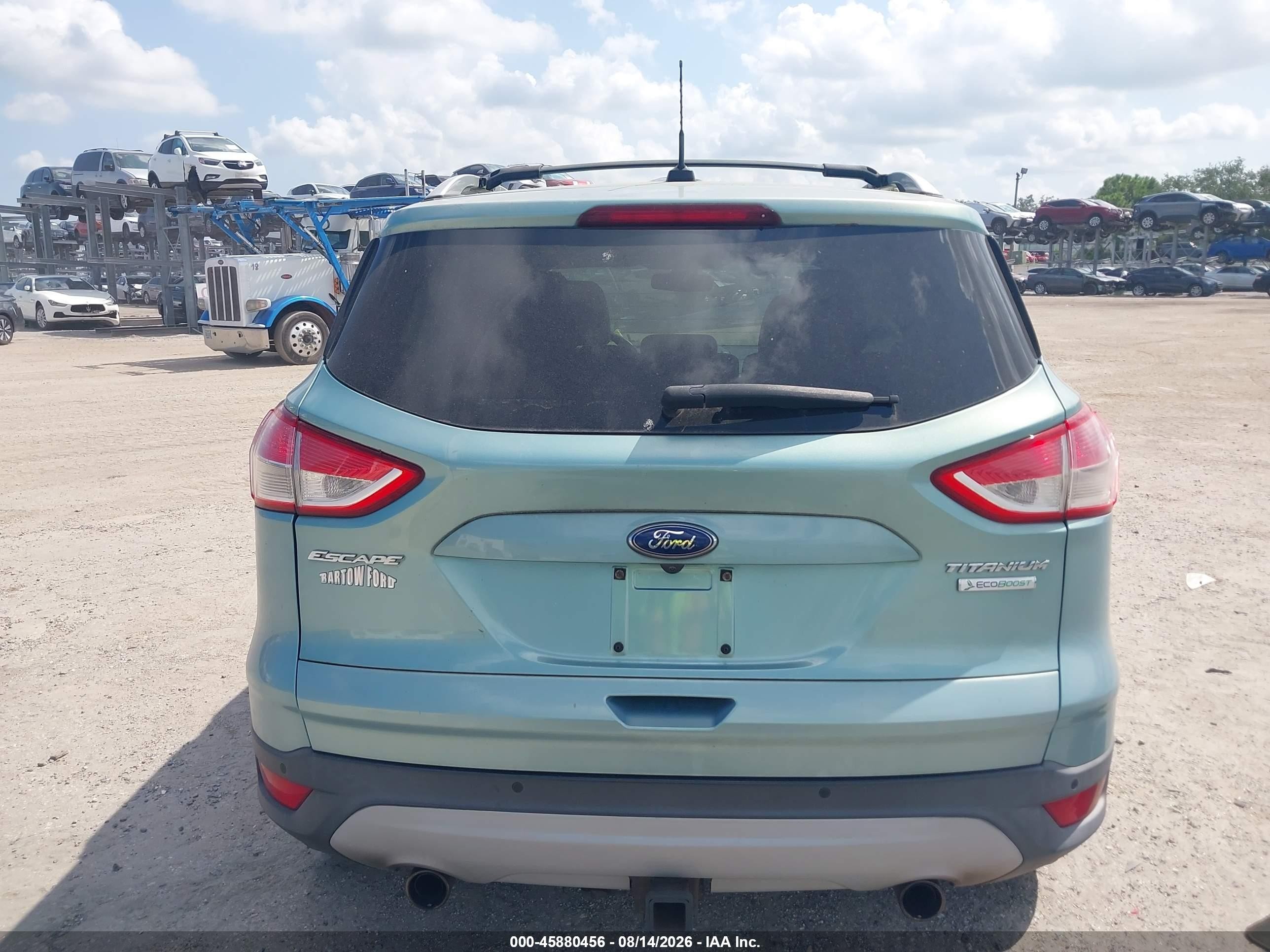 2013 Ford Escape Titanium Green vin: 1FMCU0J93DUC09144