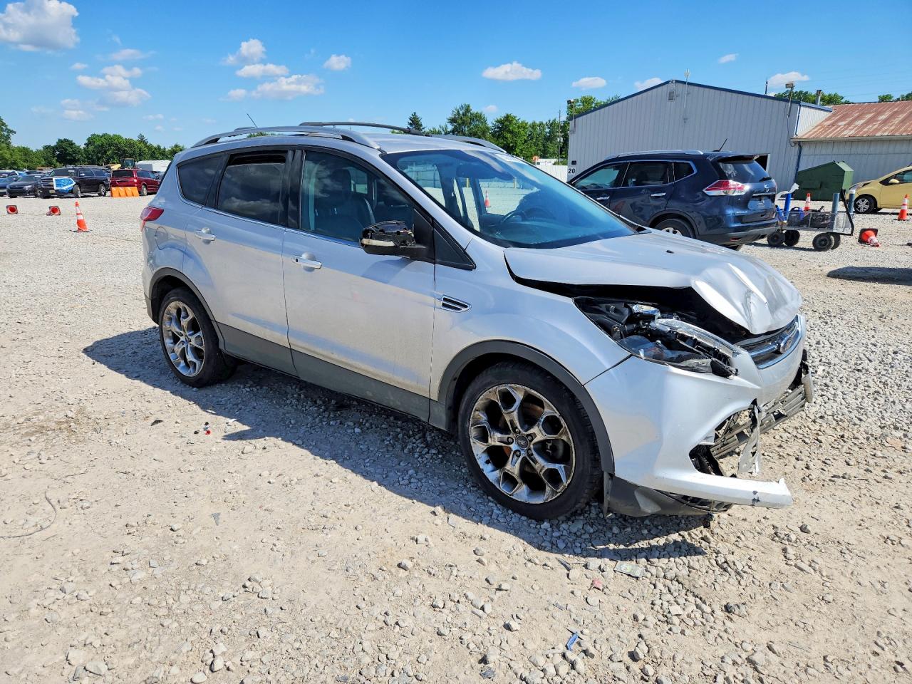 2013 Ford Escape Titanium Silver vin: 1FMCU0J93DUC22024