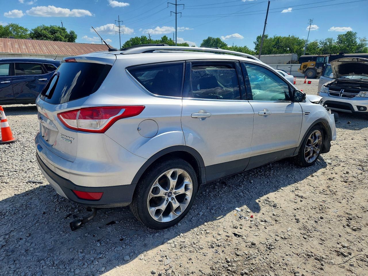 2013 Ford Escape Titanium Silver vin: 1FMCU0J93DUC22024