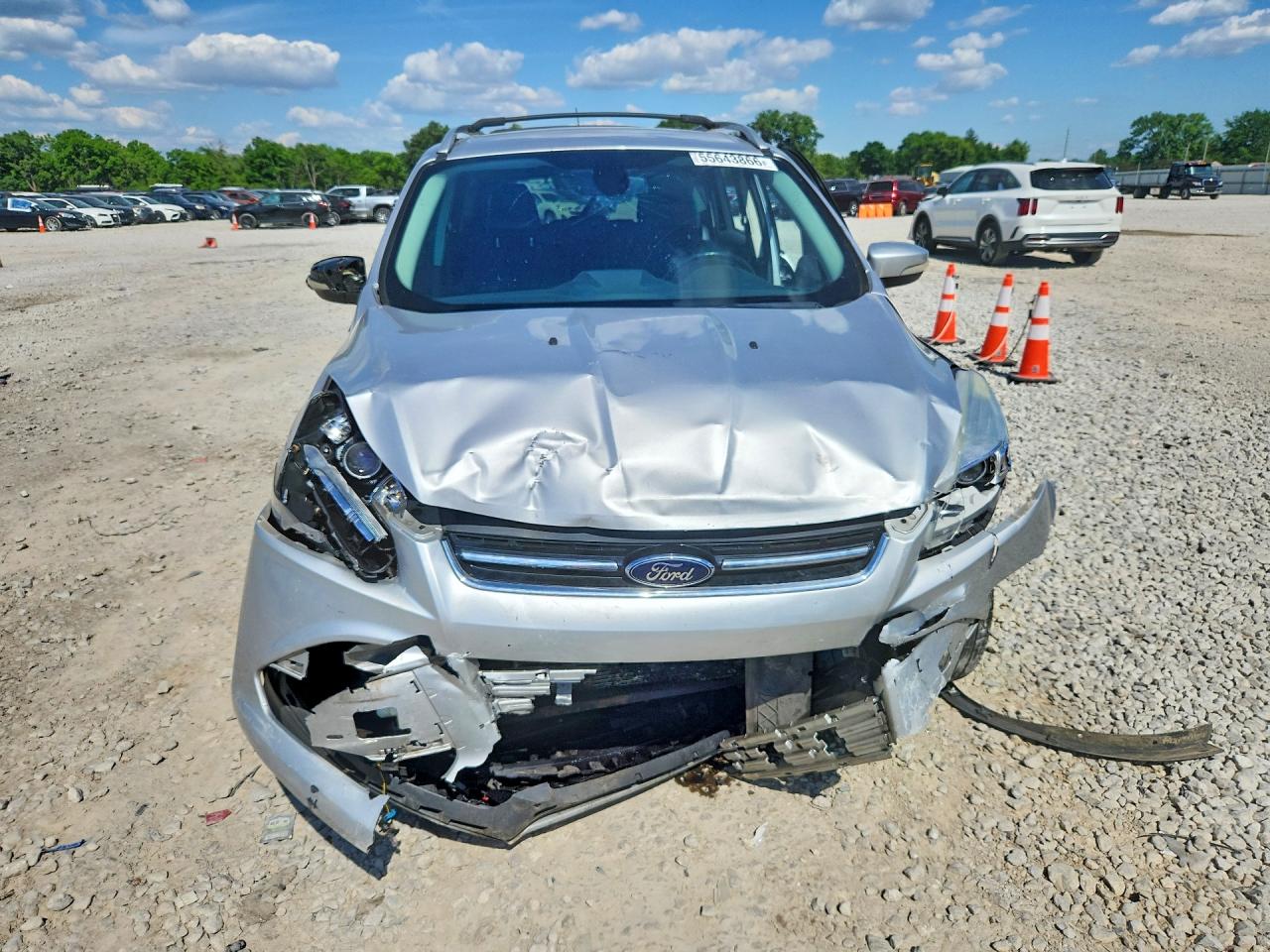 2013 Ford Escape Titanium Silver vin: 1FMCU0J93DUC22024