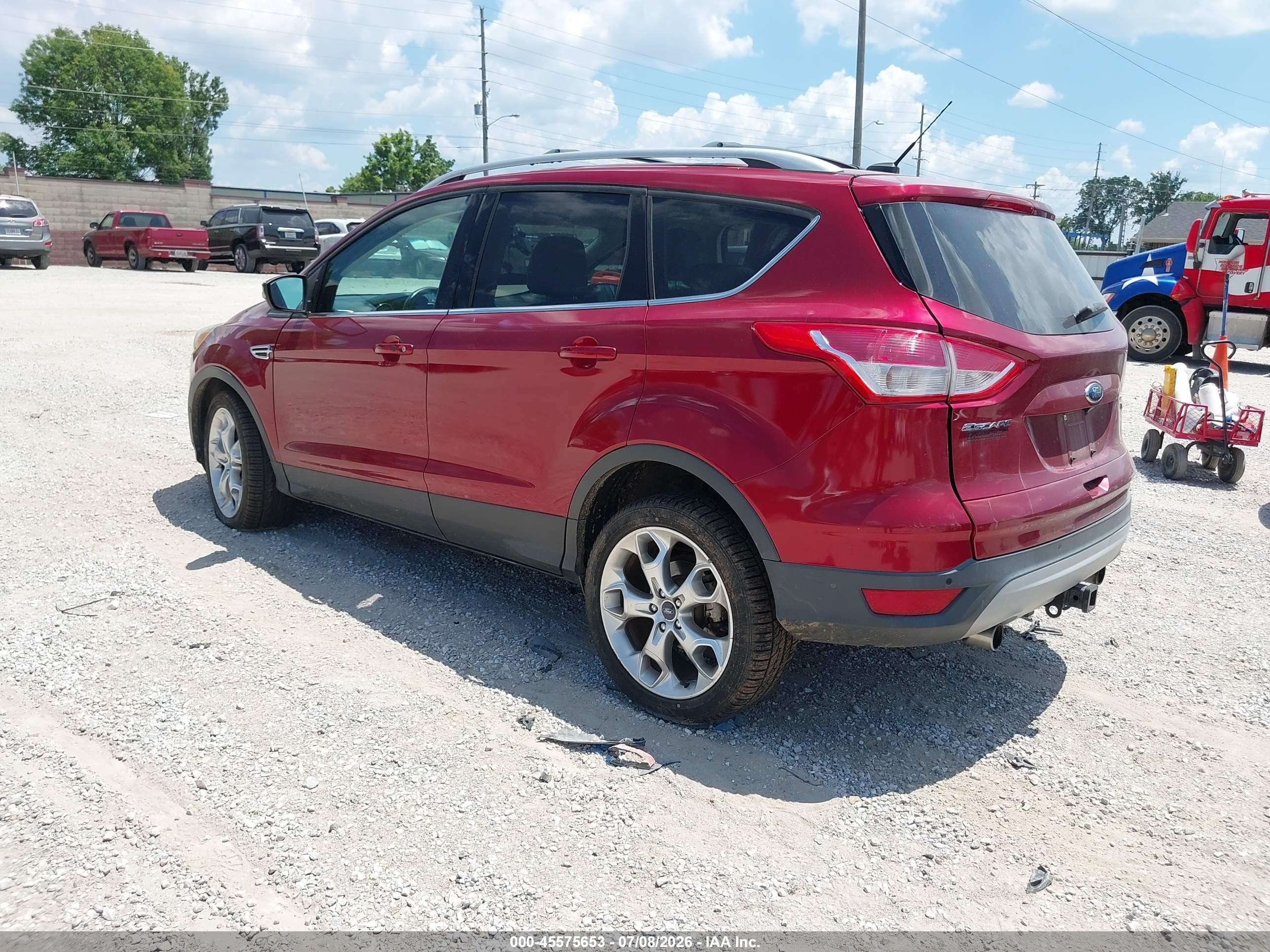 2013 Ford Escape Titanium Красный vin: 1FMCU0J93DUC23934