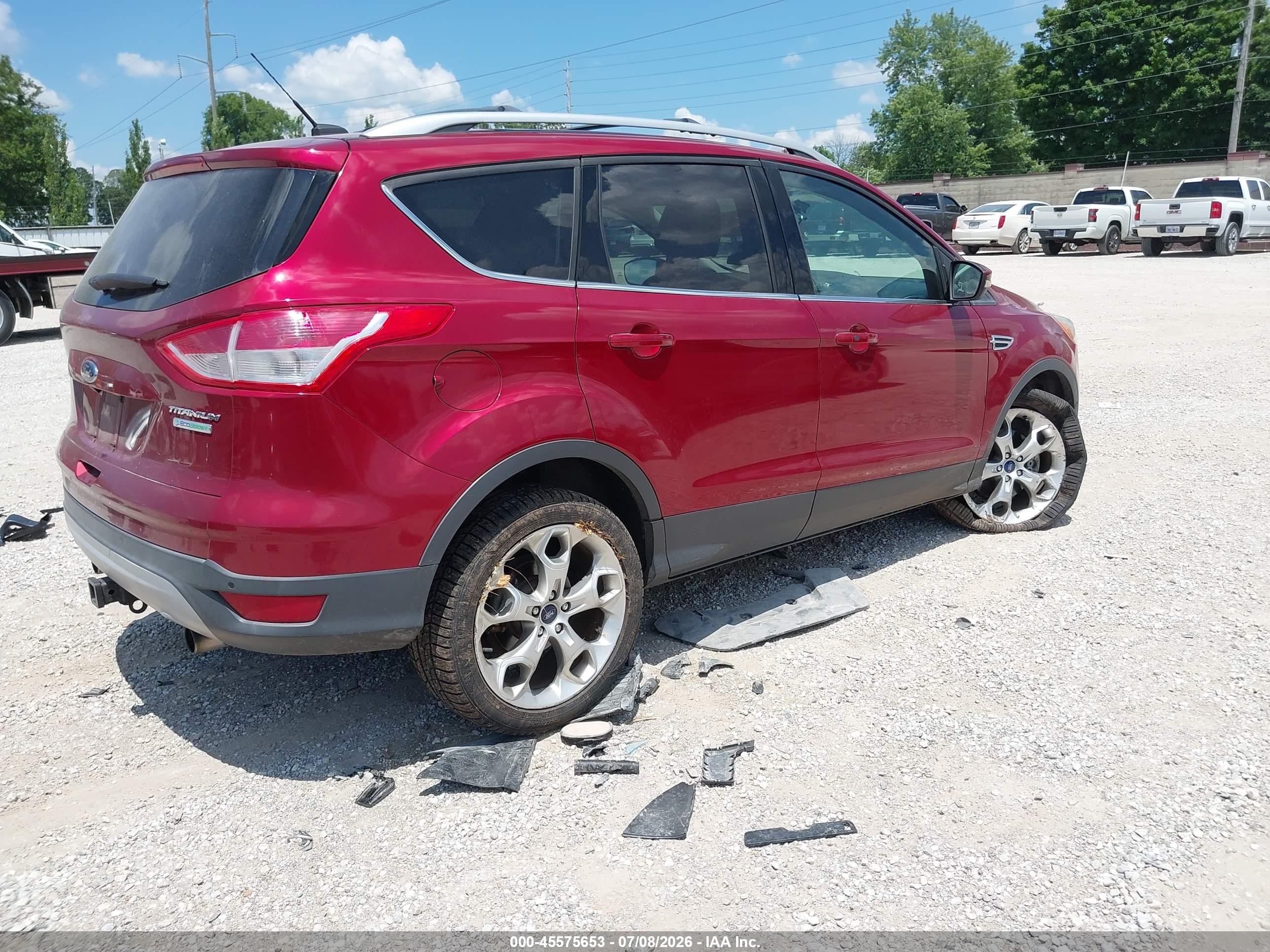 2013 Ford Escape Titanium Красный vin: 1FMCU0J93DUC23934