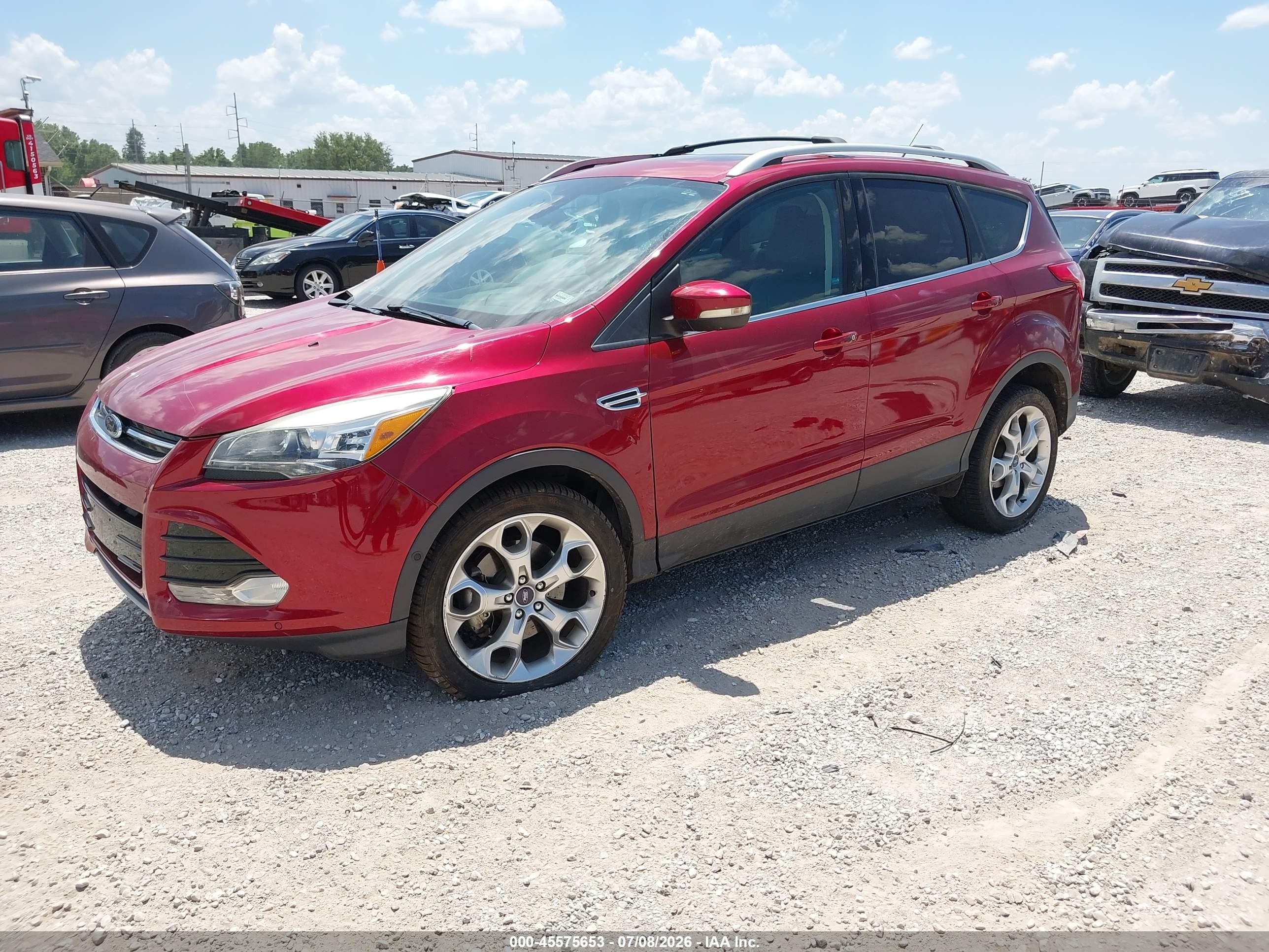 2013 Ford Escape Titanium Красный vin: 1FMCU0J93DUC23934