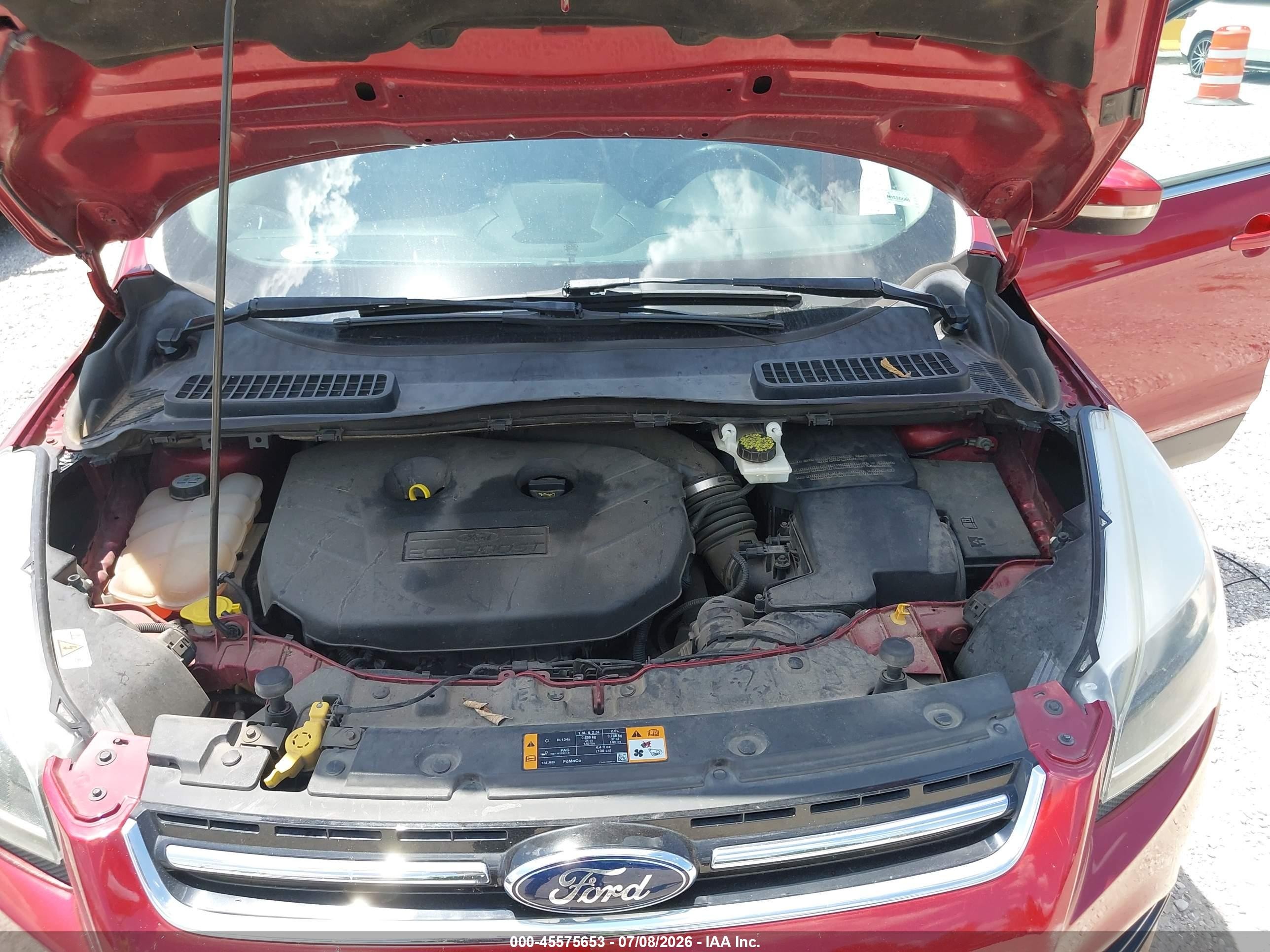 2013 Ford Escape Titanium Красный vin: 1FMCU0J93DUC23934