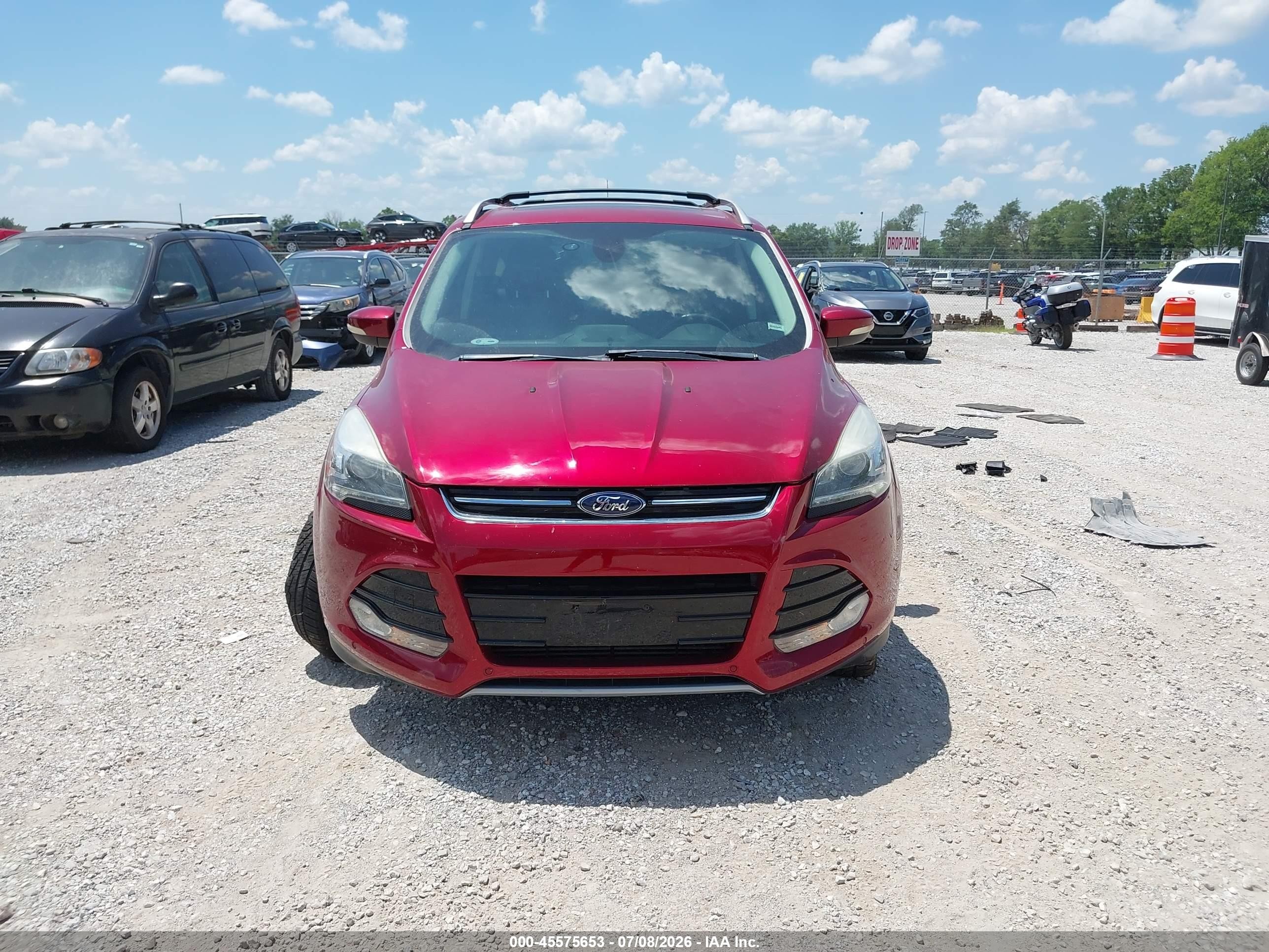 2013 Ford Escape Titanium Красный vin: 1FMCU0J93DUC23934