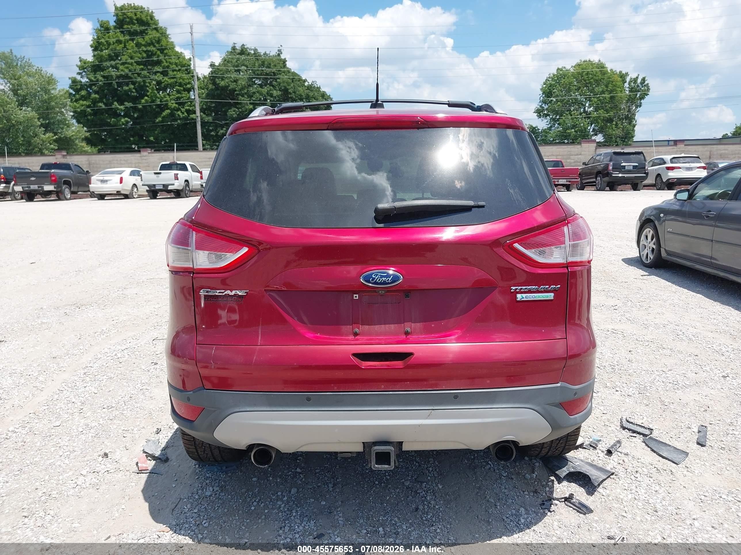2013 Ford Escape Titanium Красный vin: 1FMCU0J93DUC23934