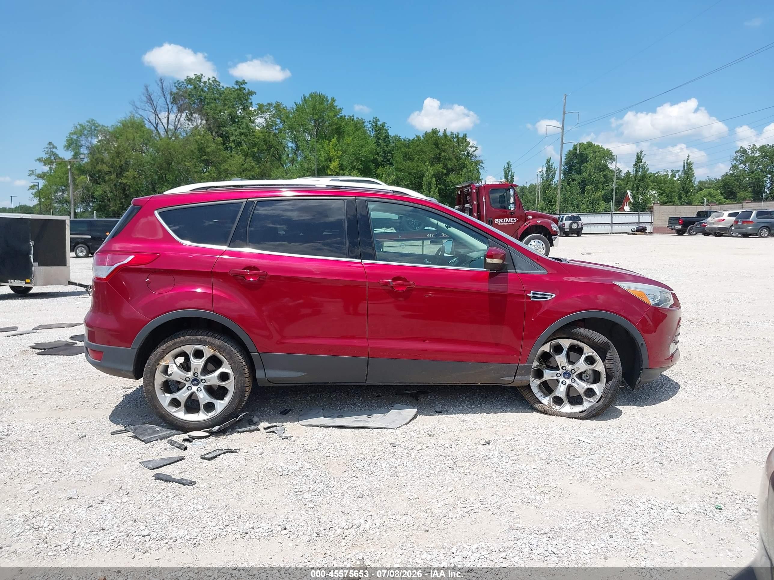 2013 Ford Escape Titanium Красный vin: 1FMCU0J93DUC23934