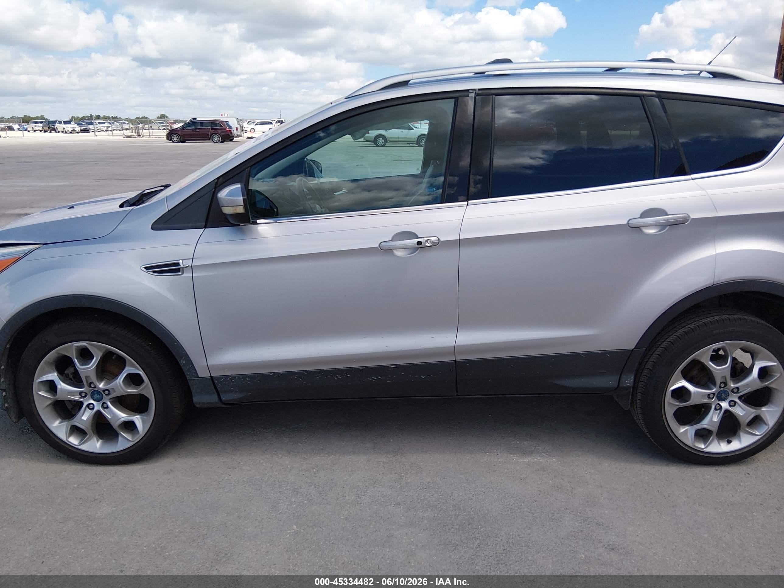 2013 Ford Escape Titanium Silver vin: 1FMCU0J93DUD15495