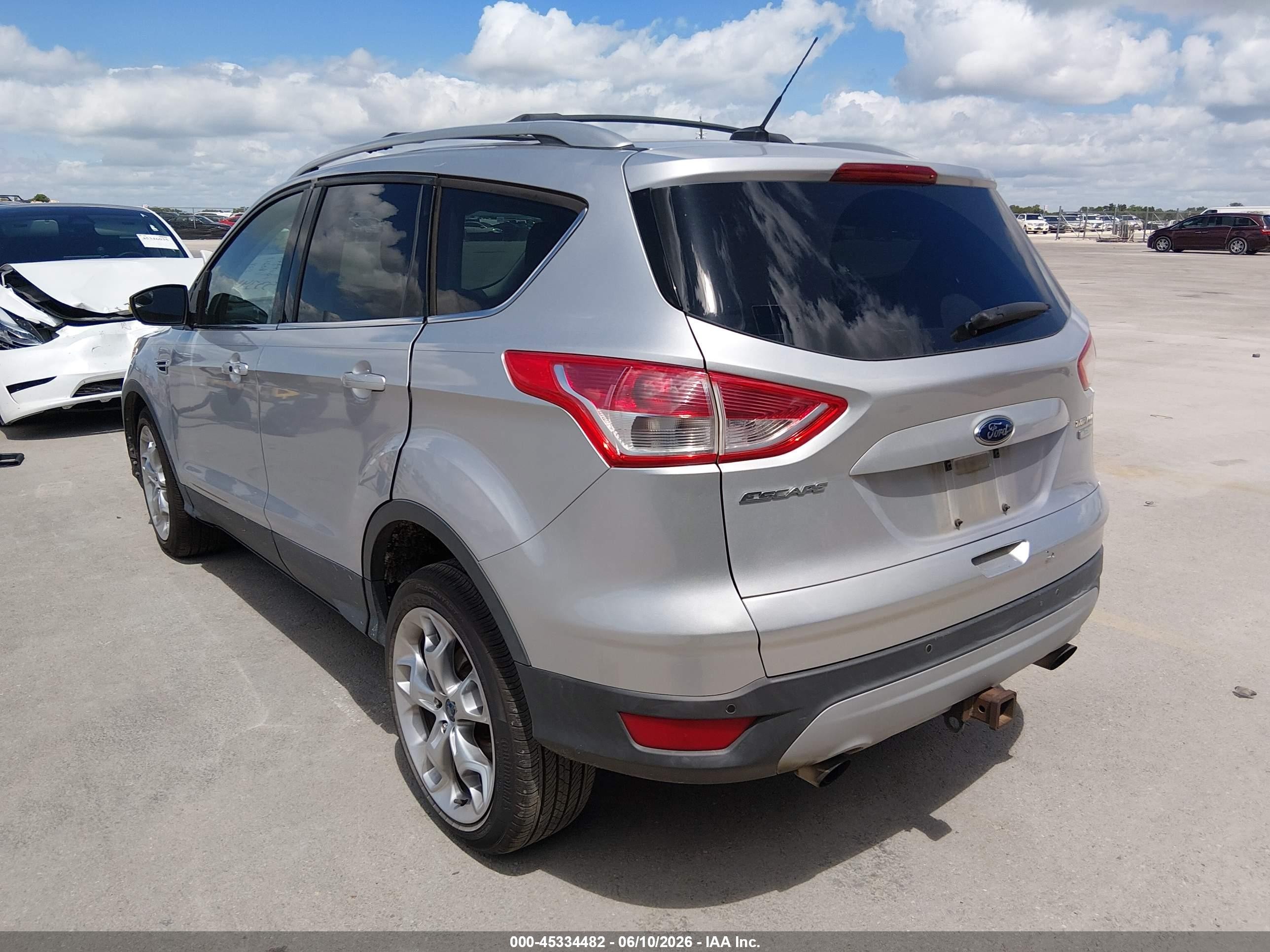 2013 Ford Escape Titanium Silver vin: 1FMCU0J93DUD15495