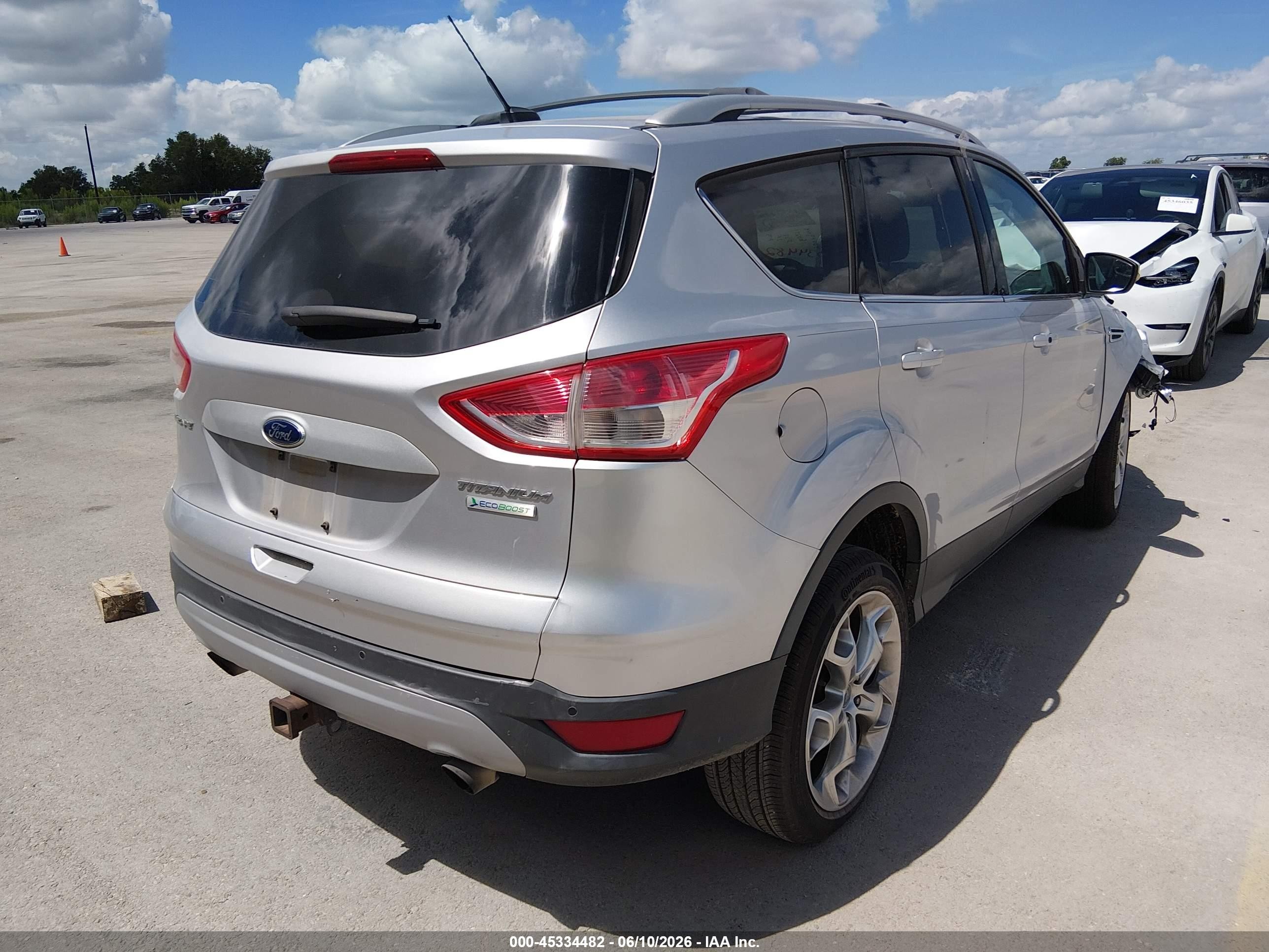 2013 Ford Escape Titanium Silver vin: 1FMCU0J93DUD15495