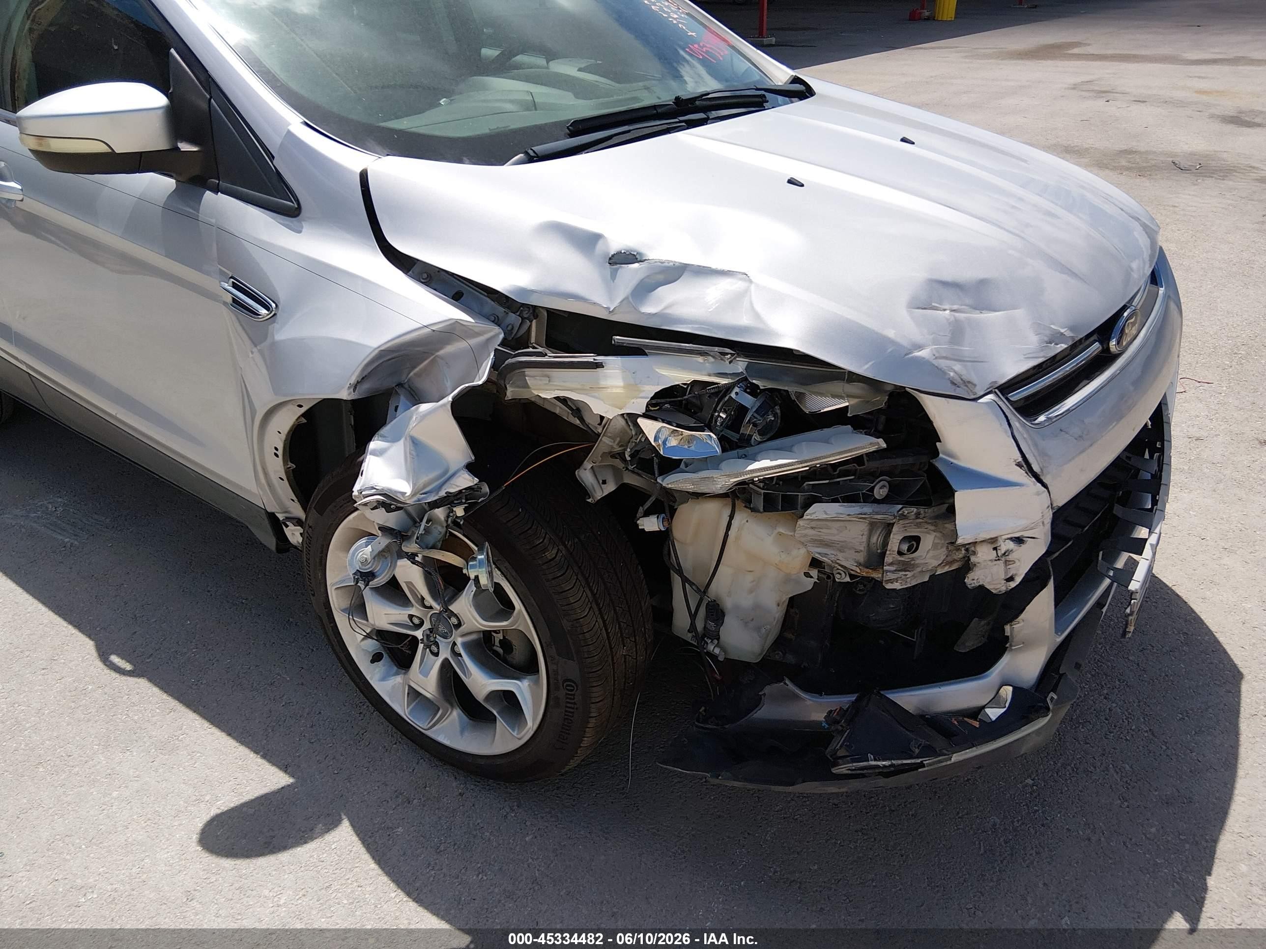 2013 Ford Escape Titanium Silver vin: 1FMCU0J93DUD15495