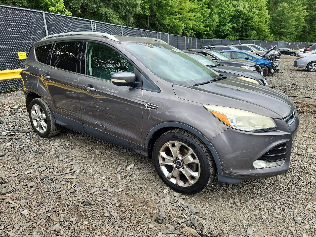 2014 Ford Escape Titanium Серый vin: 1FMCU0J93EUA39756