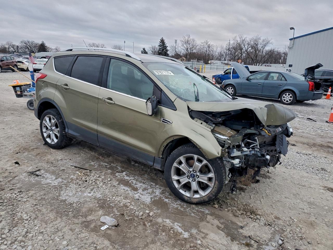 2014 Ford Escape Titanium Green vin: 1FMCU0J93EUB19798