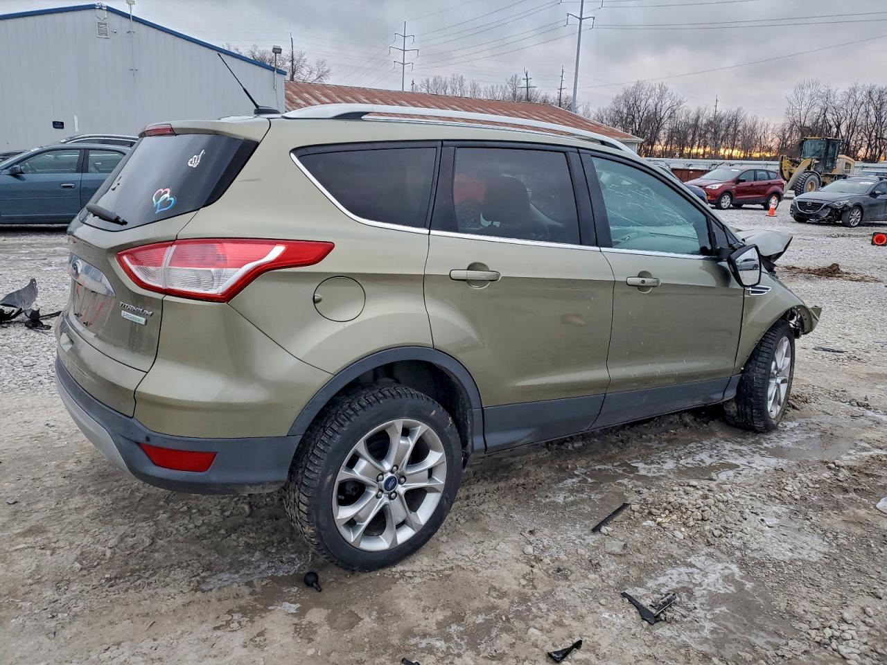 2014 Ford Escape Titanium Green vin: 1FMCU0J93EUB19798