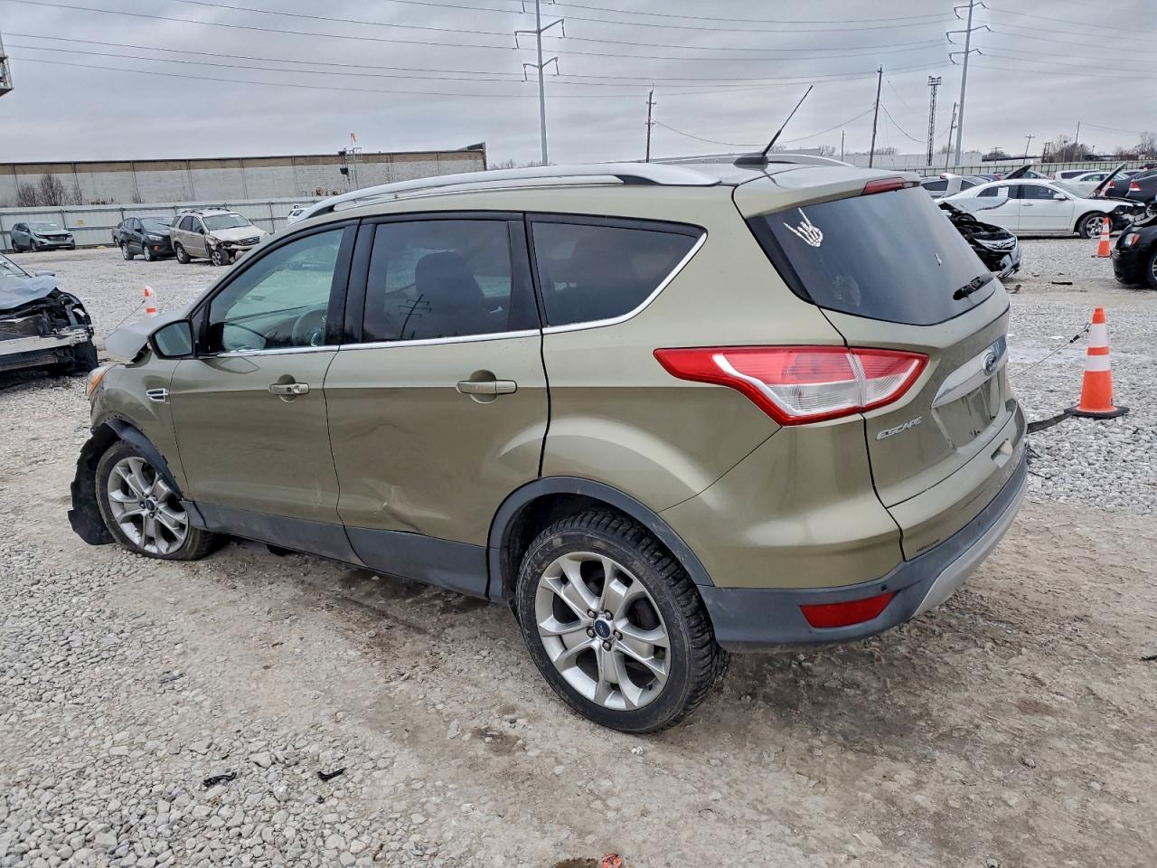 2014 Ford Escape Titanium Green vin: 1FMCU0J93EUB19798