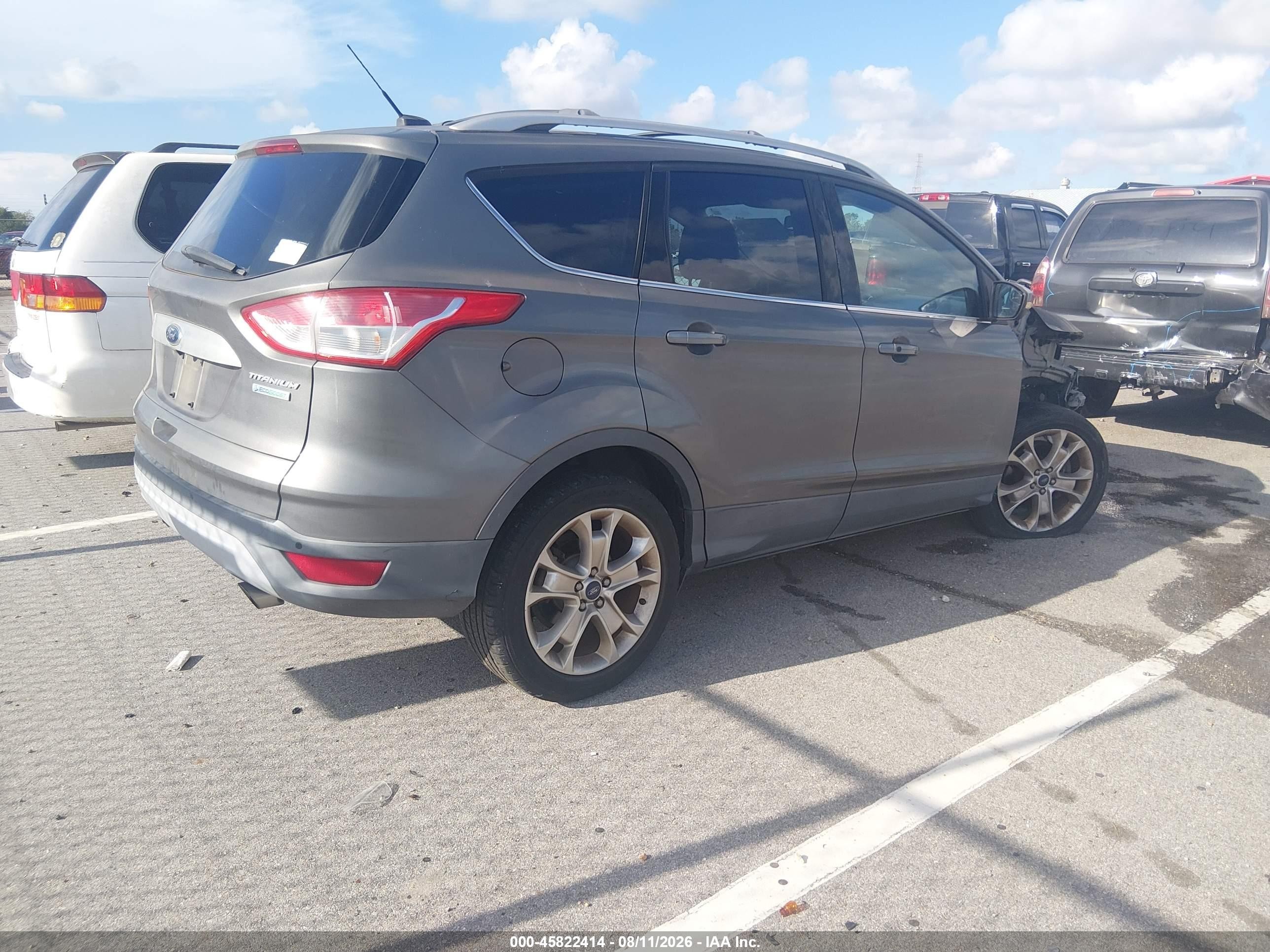 2014 Ford Escape Titanium Gray vin: 1FMCU0J93EUB39386