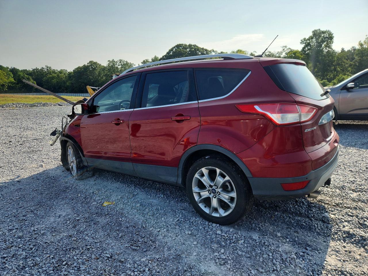 2014 Ford Escape Titanium Red vin: 1FMCU0J93EUB75031