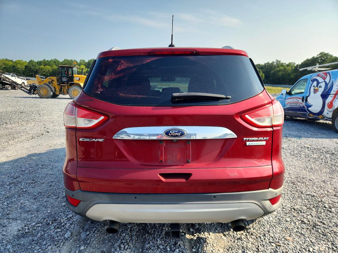 2014 Ford Escape Titanium Red vin: 1FMCU0J93EUB75031