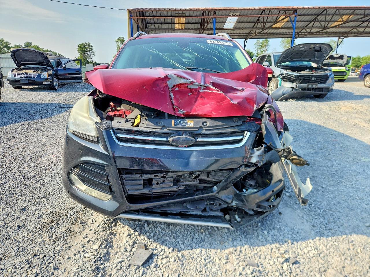 2014 Ford Escape Titanium Red vin: 1FMCU0J93EUB75031