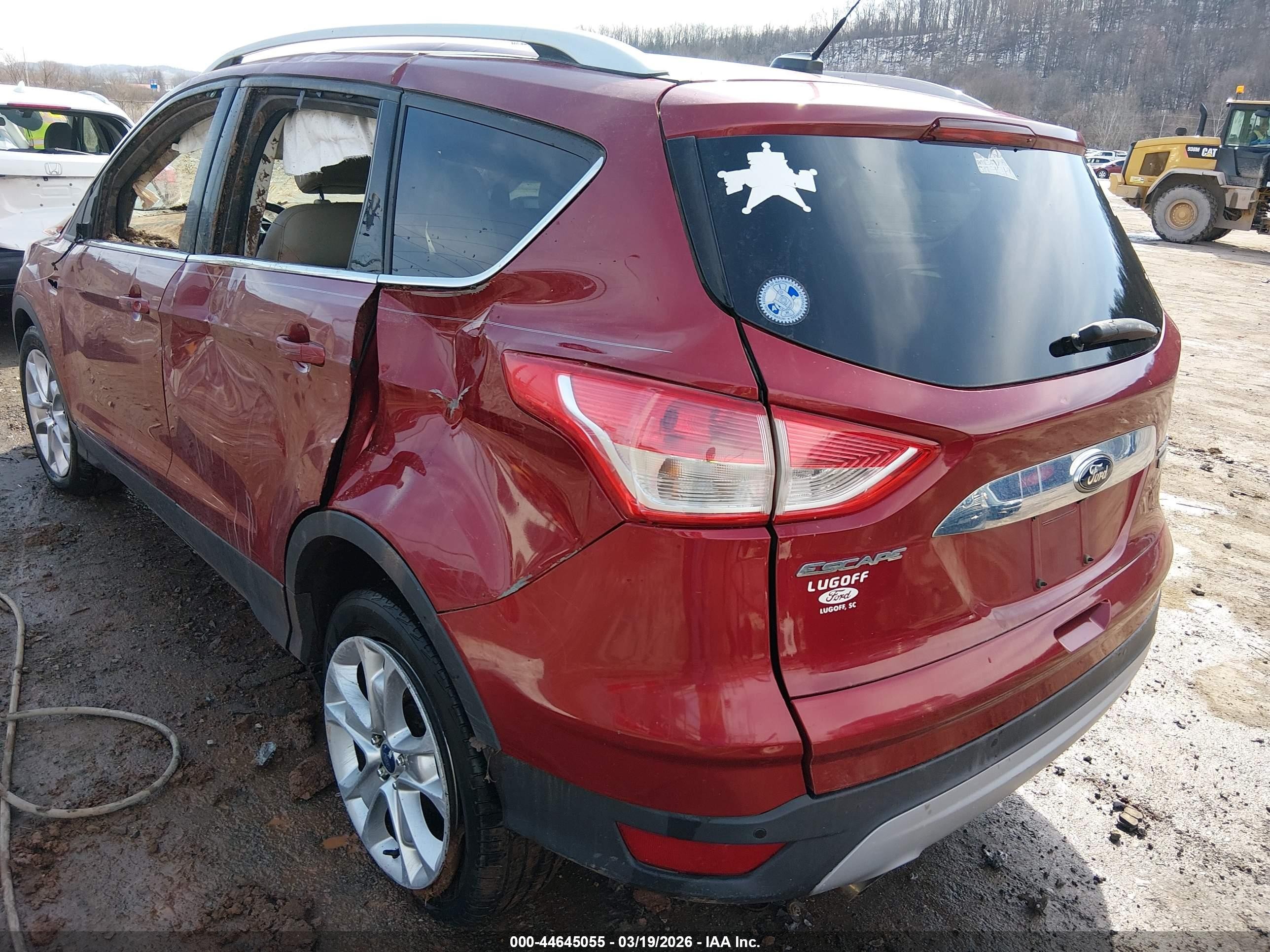 2014 Ford Escape Titanium Maroon vin: 1FMCU0J93EUB76017
