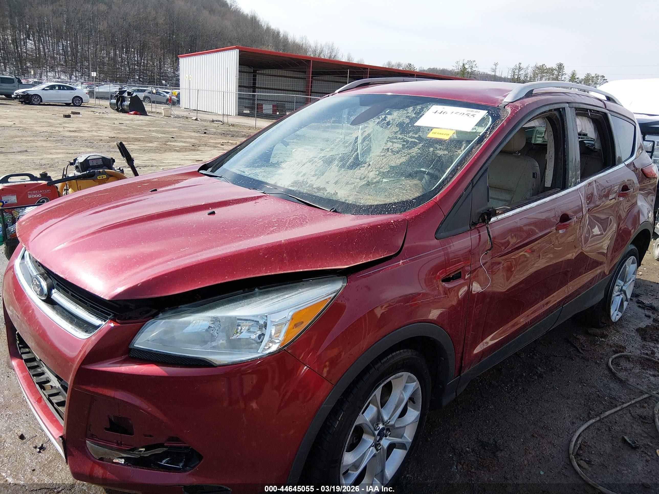 2014 Ford Escape Titanium Maroon vin: 1FMCU0J93EUB76017