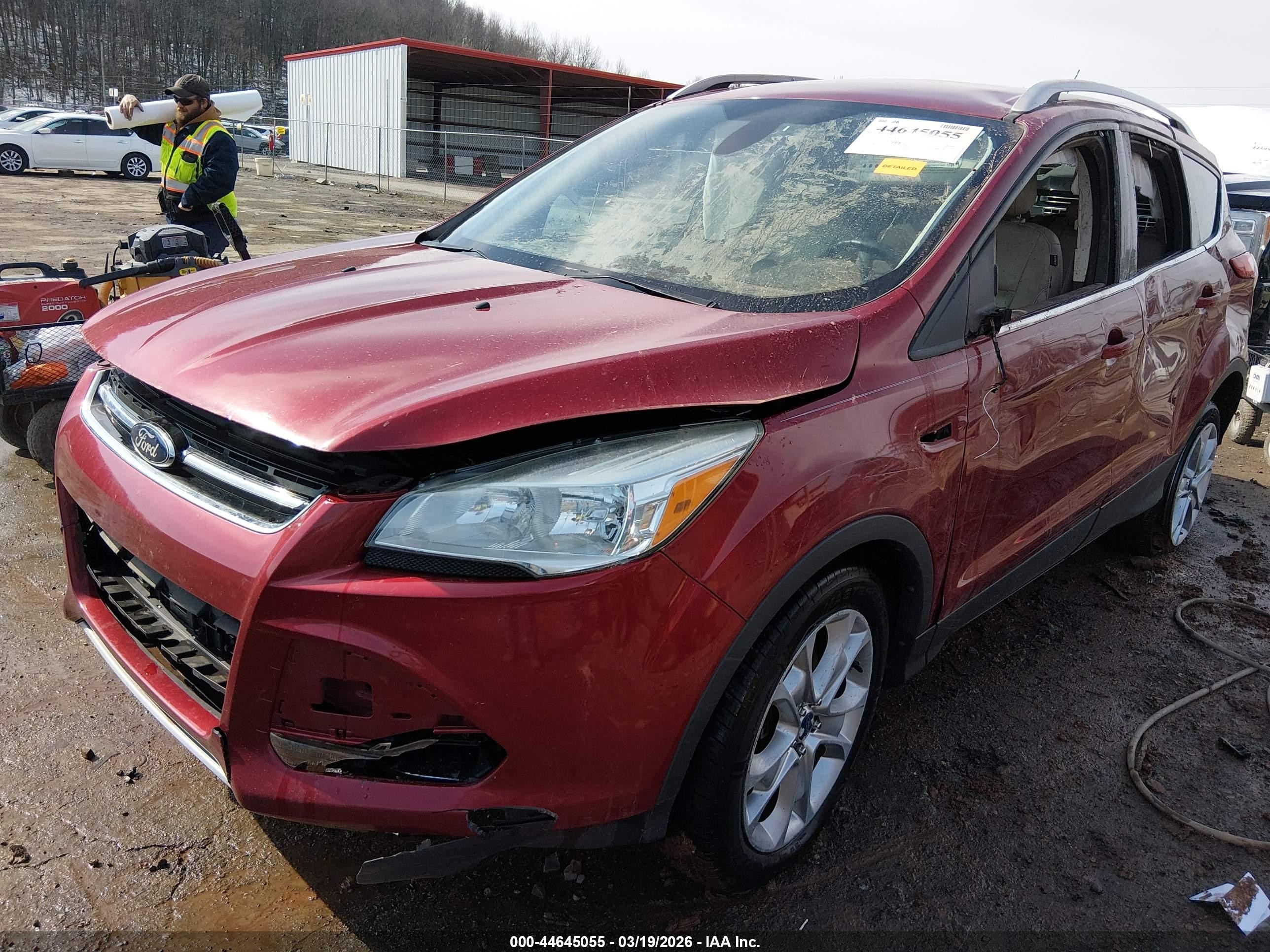 2014 Ford Escape Titanium Maroon vin: 1FMCU0J93EUB76017